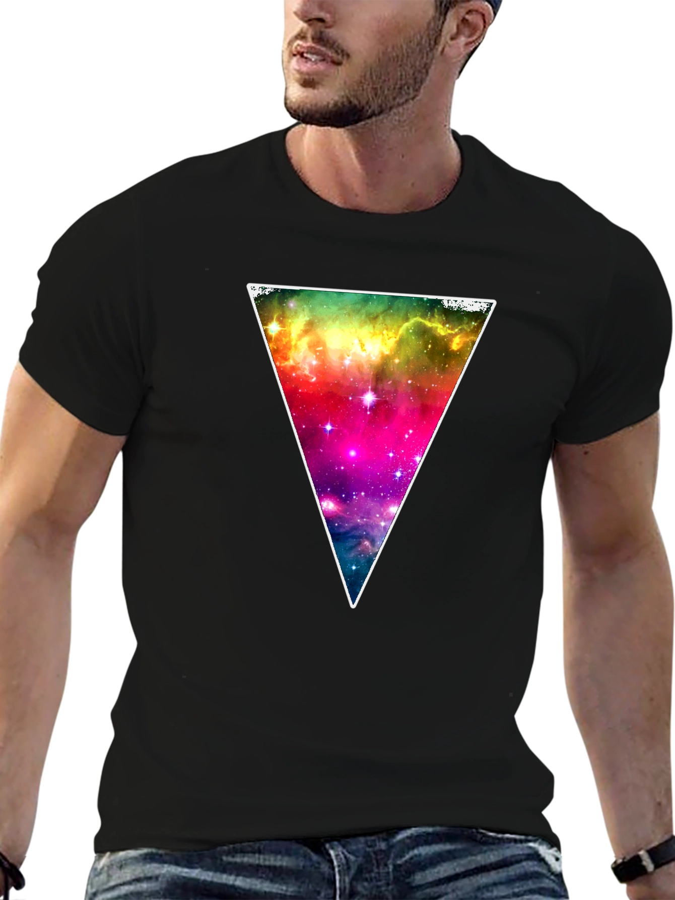 Cosmic Triangle Black T-Shirt