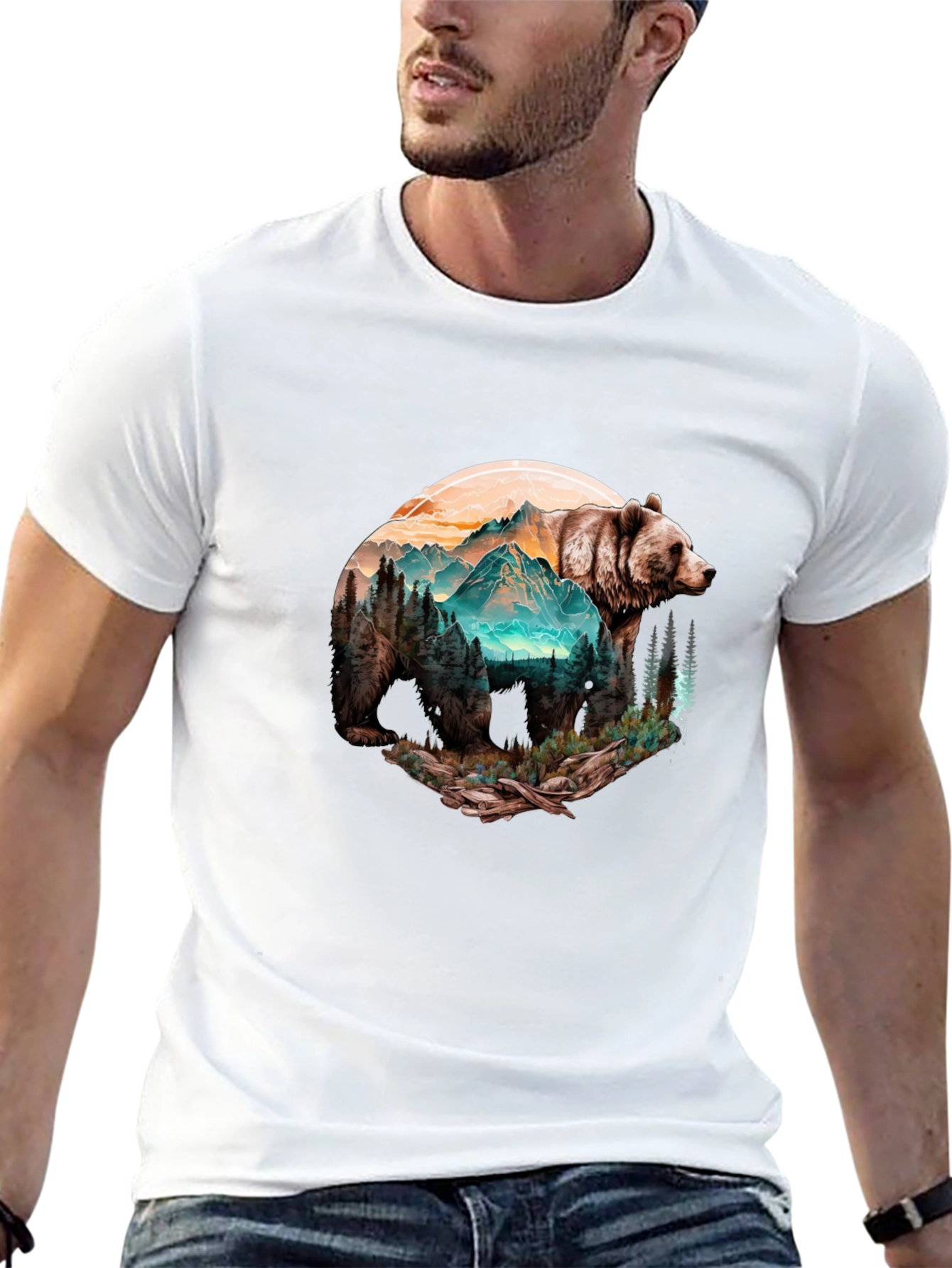 Bear Mountain Graphic Black T-Shirt