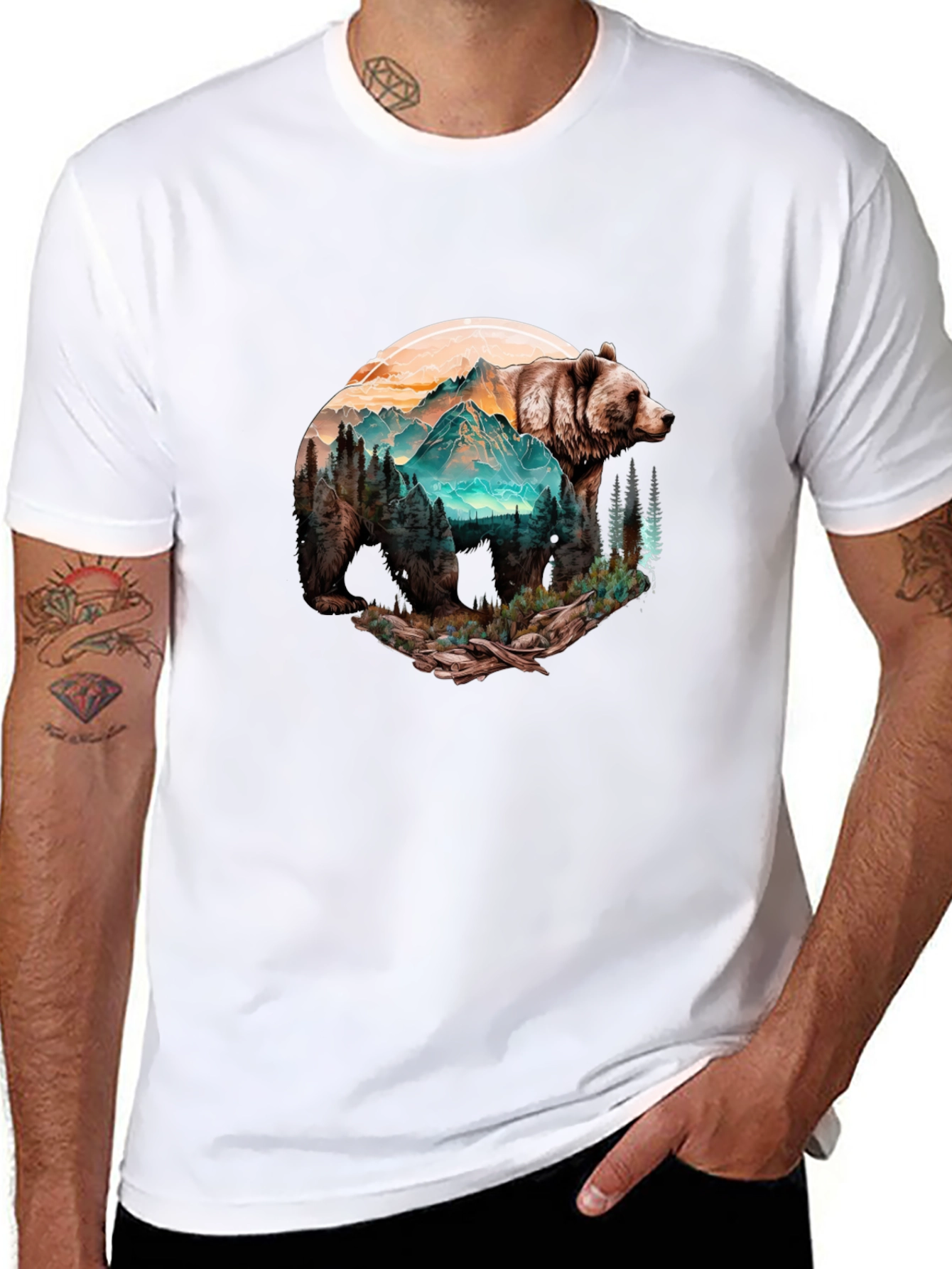 Bear Mountain Graphic Black T-Shirt