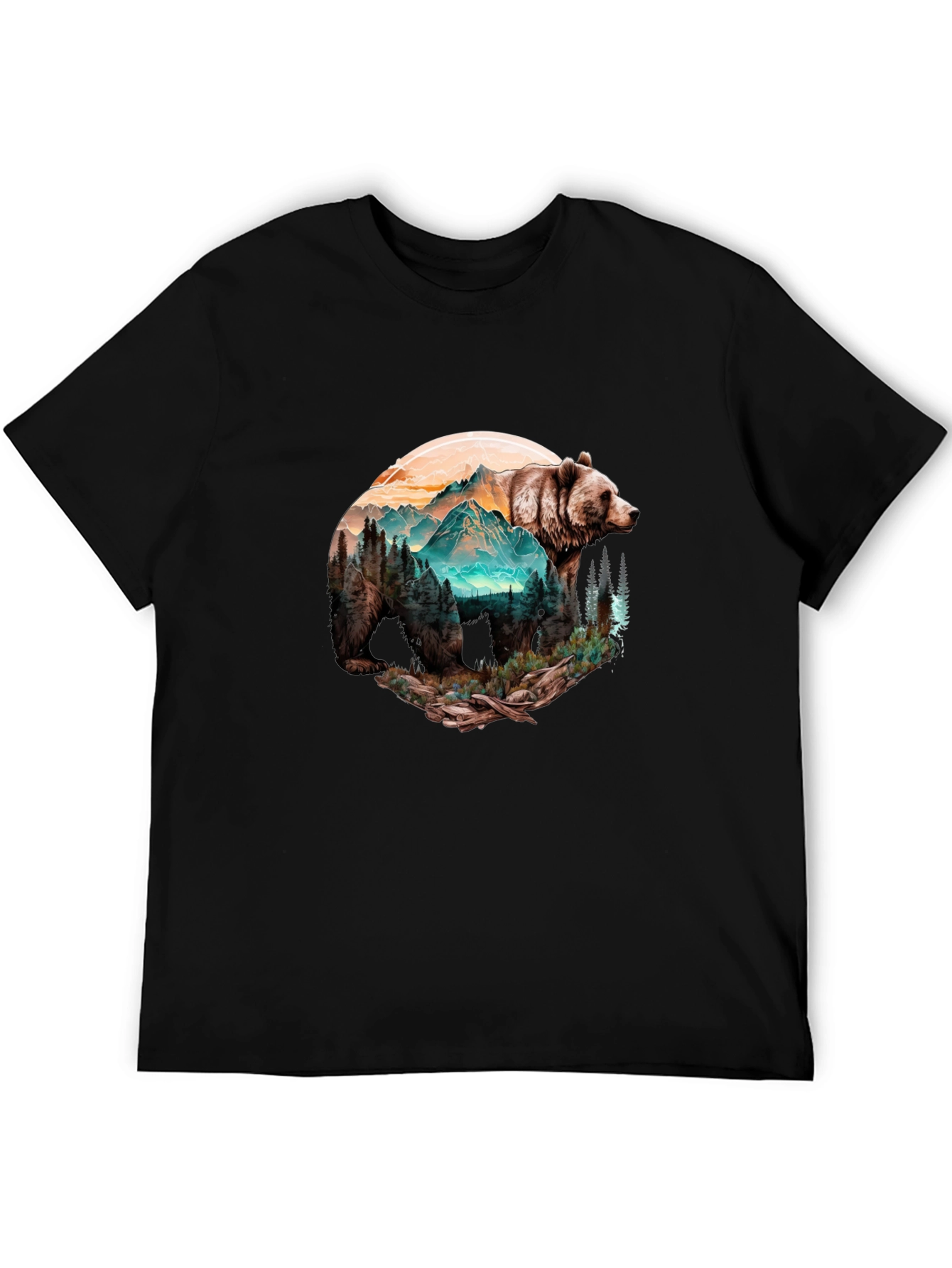 Bear Mountain Graphic Black T-Shirt