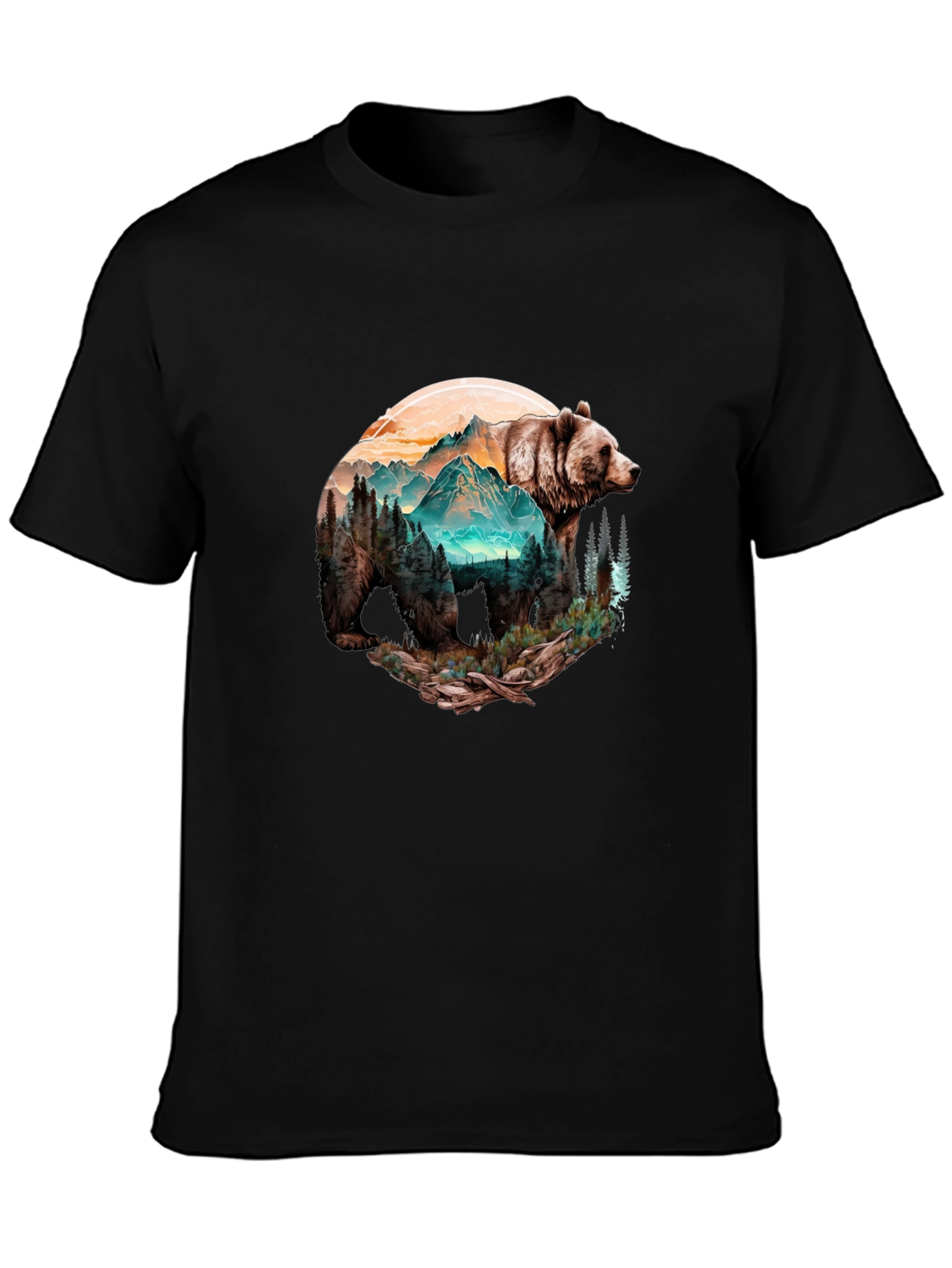 Bear Mountain Graphic Black T-Shirt