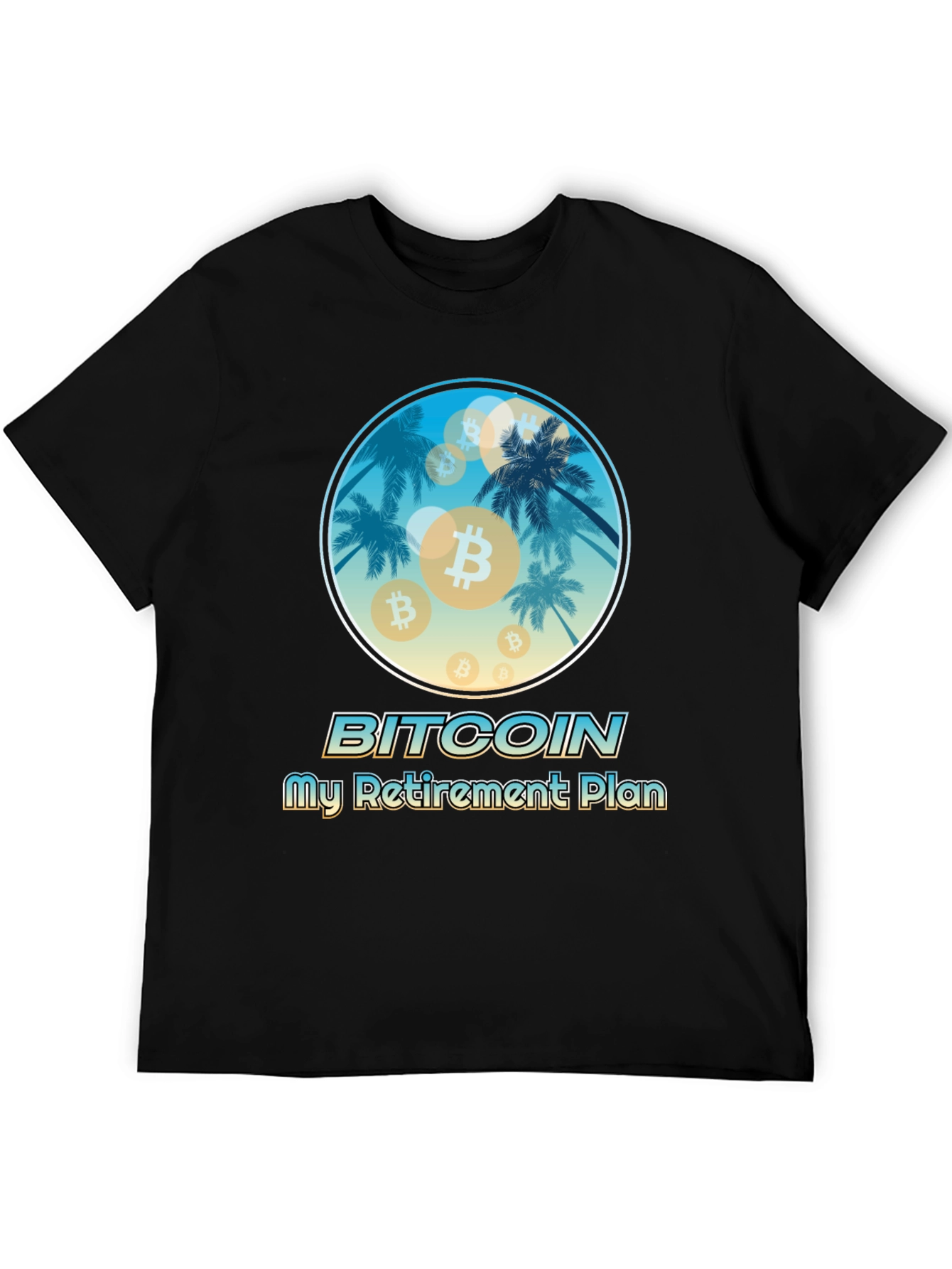 Bitcoin Retirement Plan Black T-Shirt