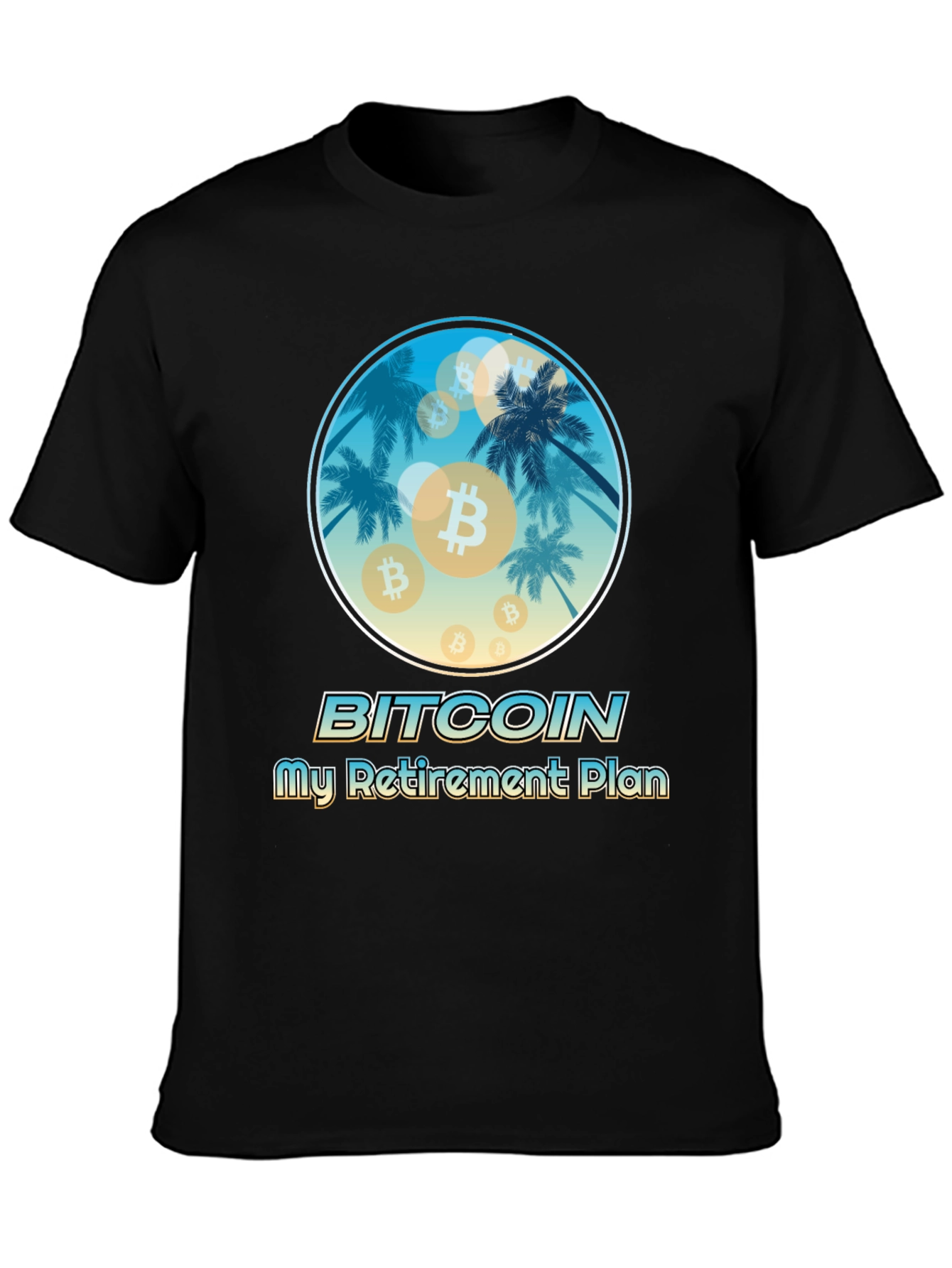 Bitcoin Retirement Plan Black T-Shirt