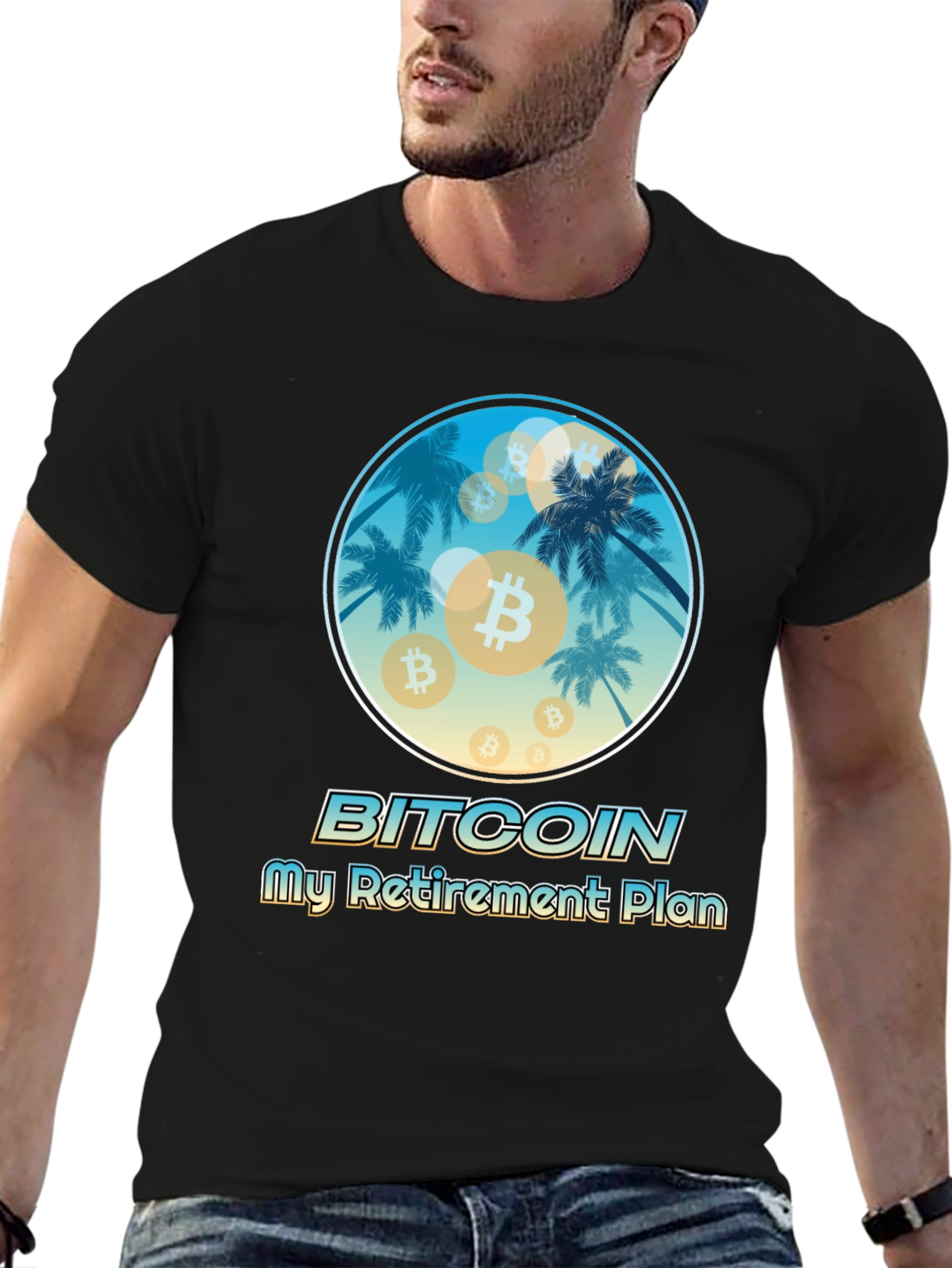 Bitcoin Retirement Plan Black T-Shirt