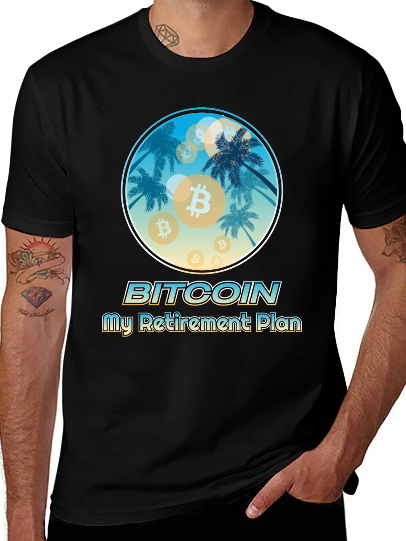Bitcoin Retirement Plan Black T-Shirt