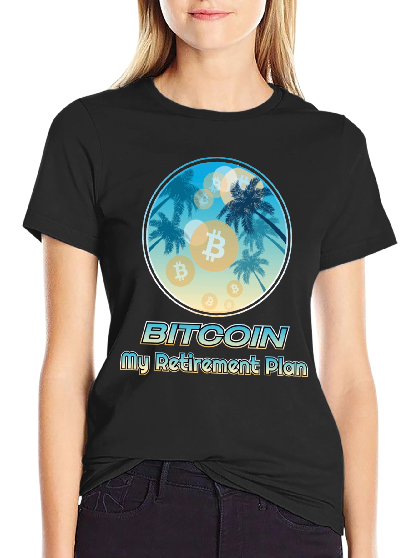 Bitcoin Retirement Plan Black T-Shirt