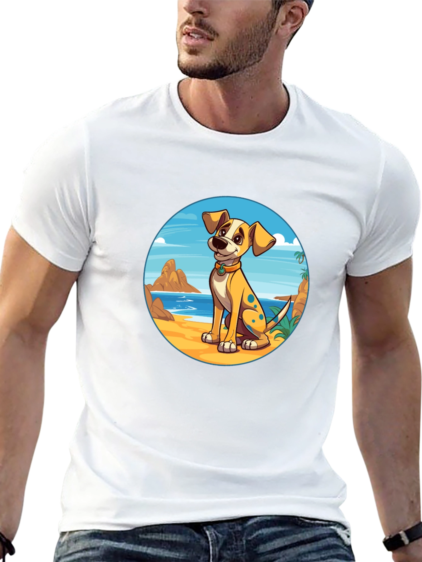 Dog Beach Graphic Tee -  Casual Comfort