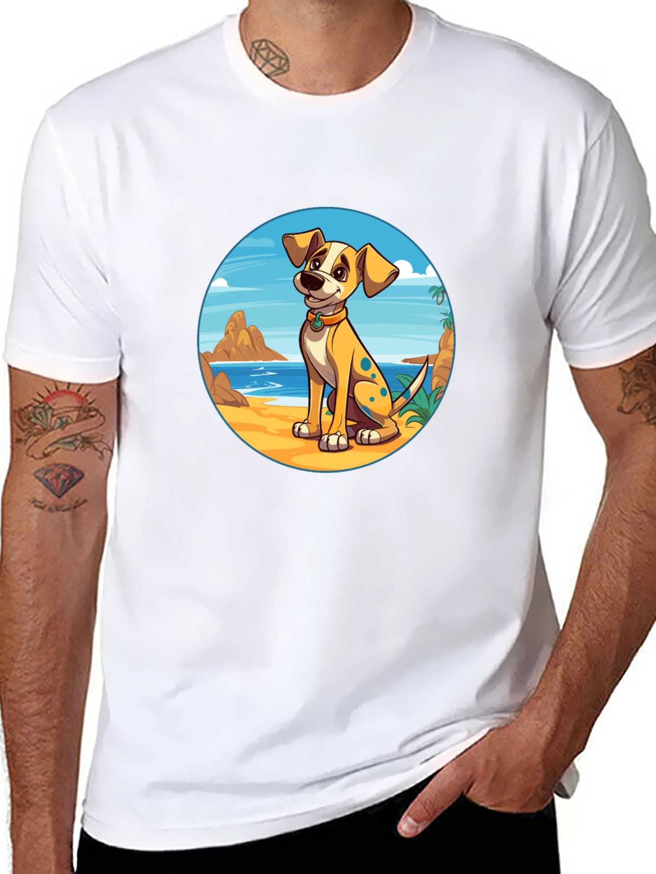 Dog Beach Graphic Tee -  Casual Comfort