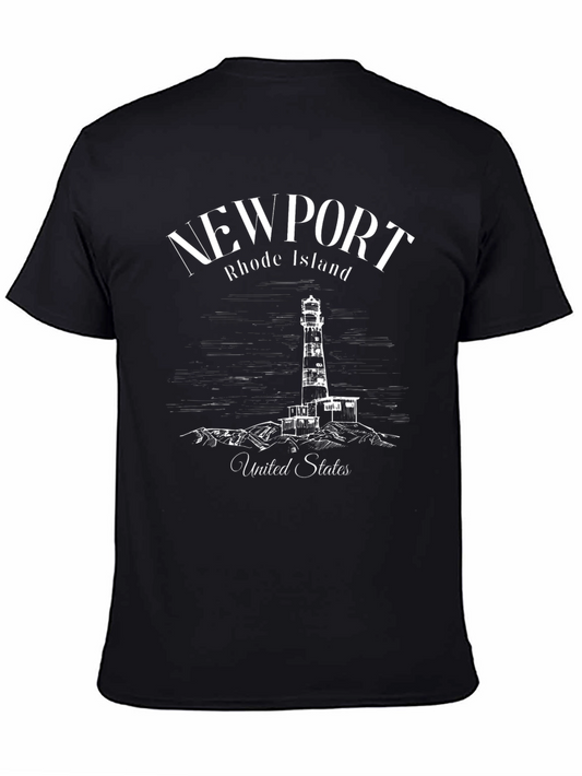 Newport Rhode Island Lighthouse Graphic T-Shirt