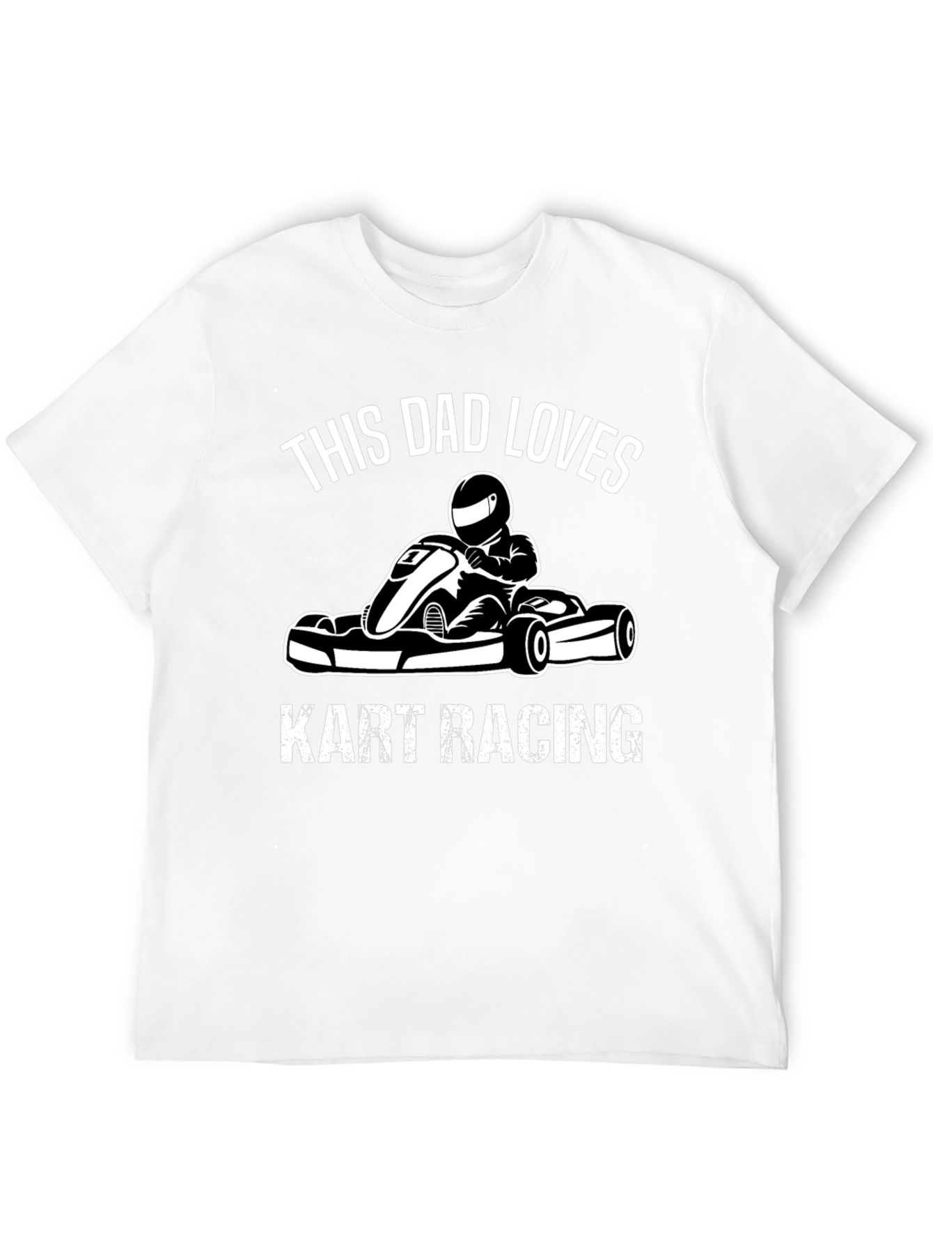 Dad Loves Kart Racing Black T-Shirt