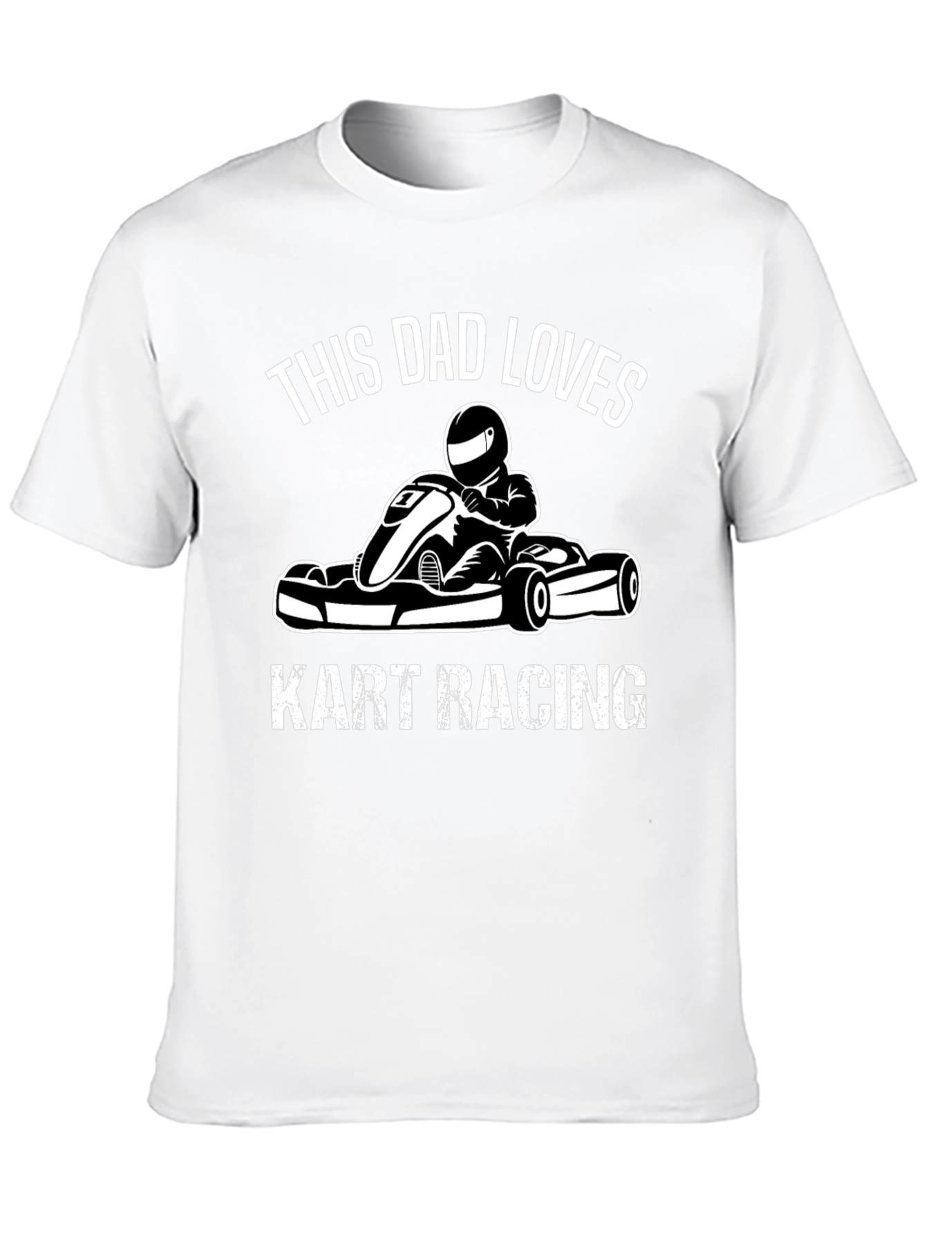 Dad Loves Kart Racing Black T-Shirt