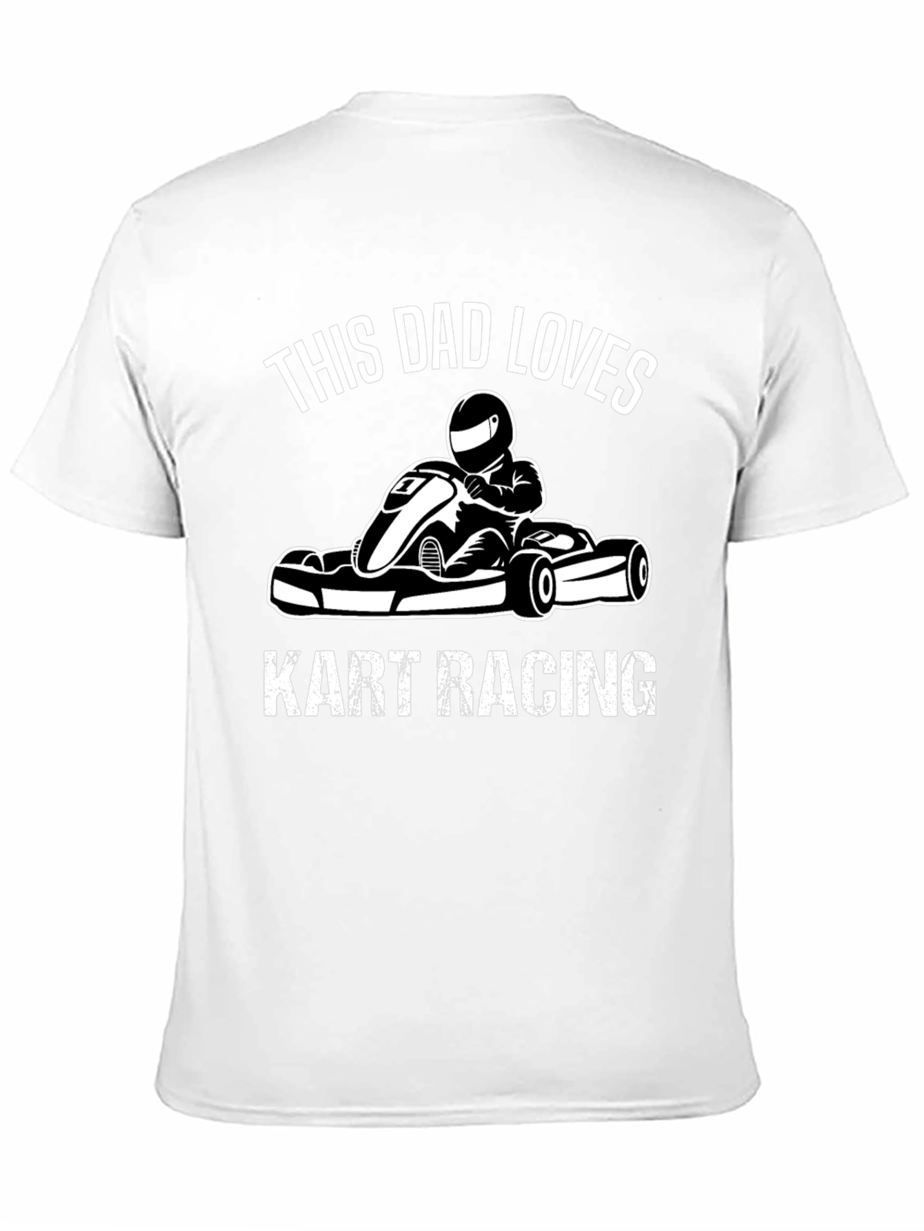 Dad Loves Kart Racing Black T-Shirt