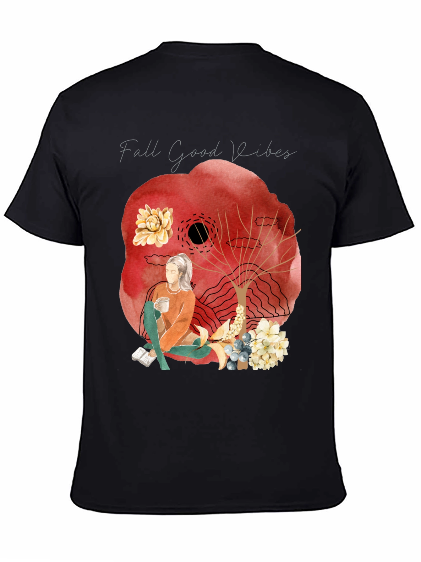 Fall Good Vibes Graphic Tee - Cozy Autumn Style