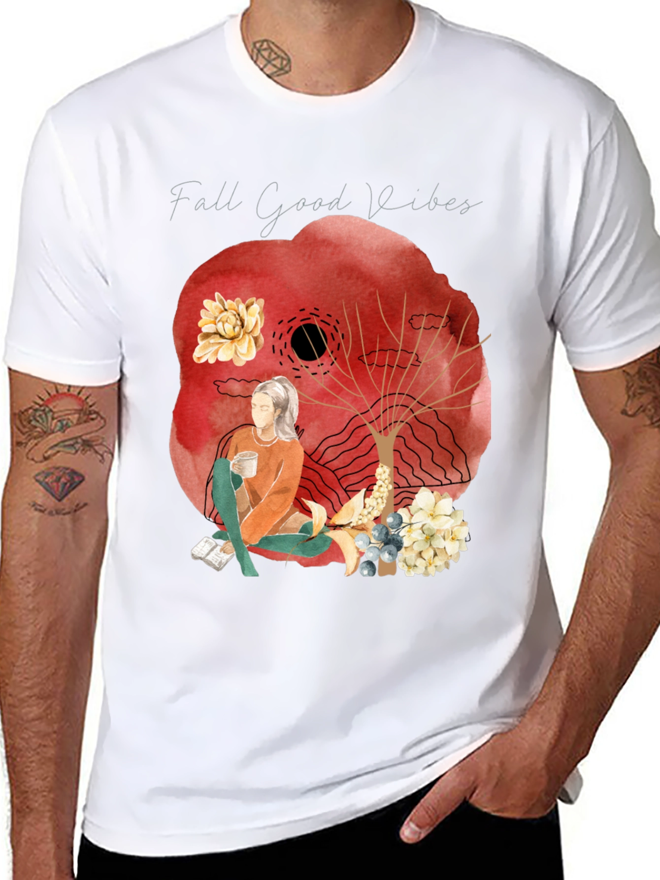 Fall Good Vibes Graphic Tee - Cozy Autumn Style
