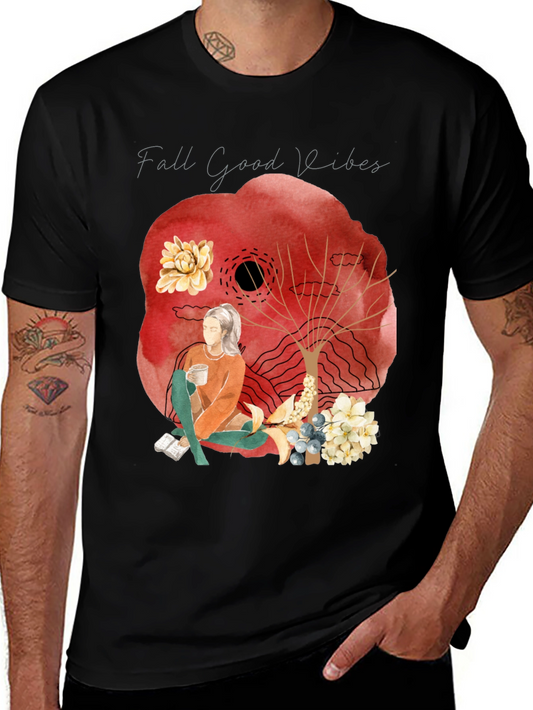 Fall Good Vibes Graphic Tee - Cozy Autumn Style