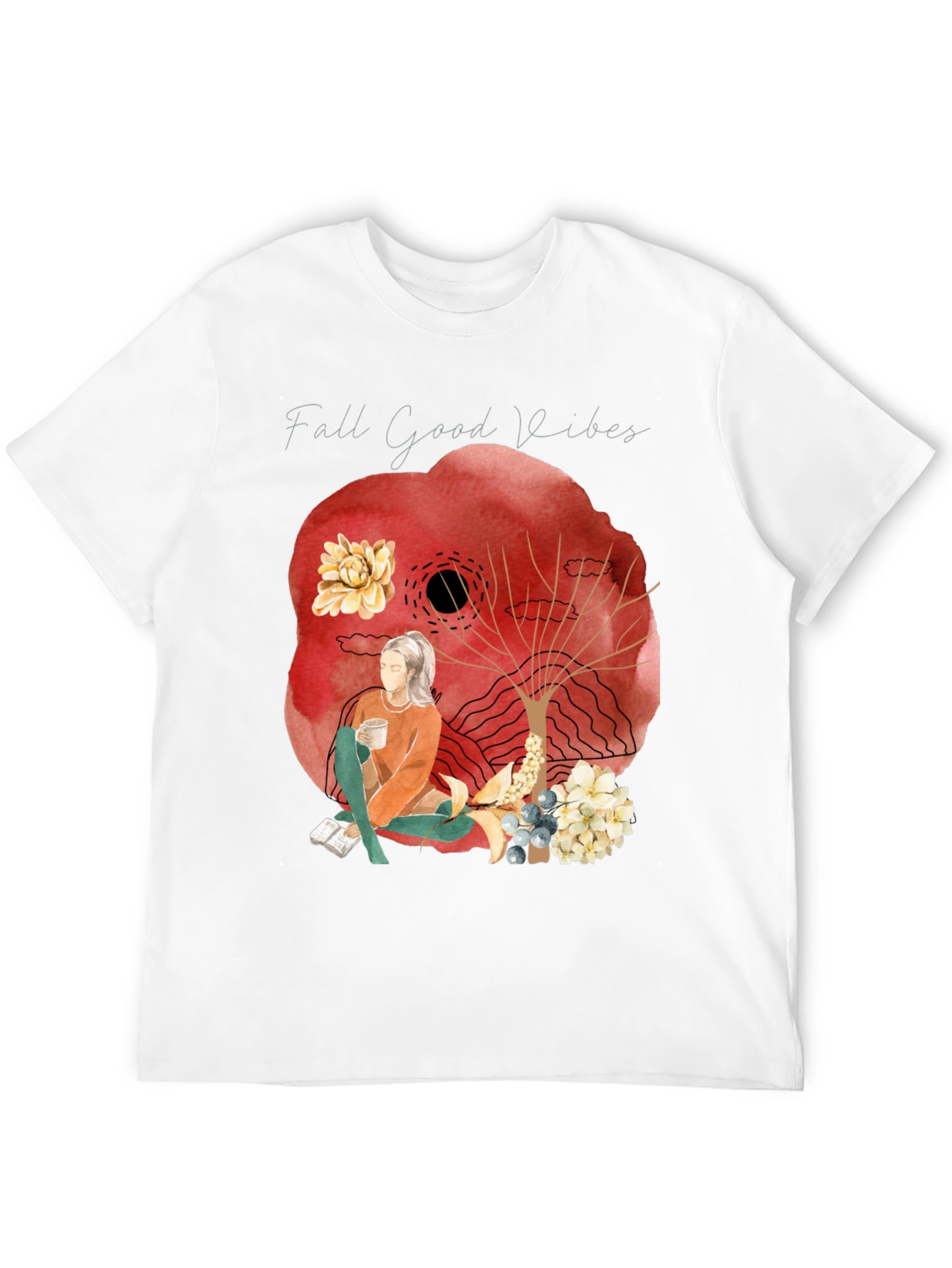 Fall Good Vibes Graphic Tee - Cozy Autumn Style