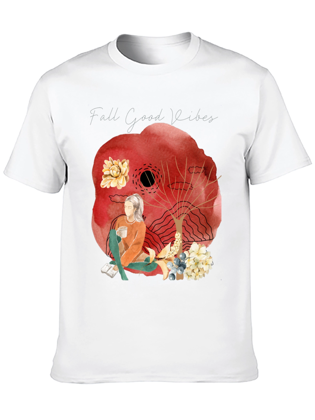 Fall Good Vibes Graphic Tee - Cozy Autumn Style