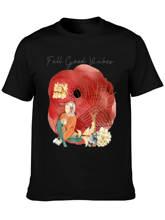 Fall Good Vibes Graphic Tee - Cozy Autumn Style