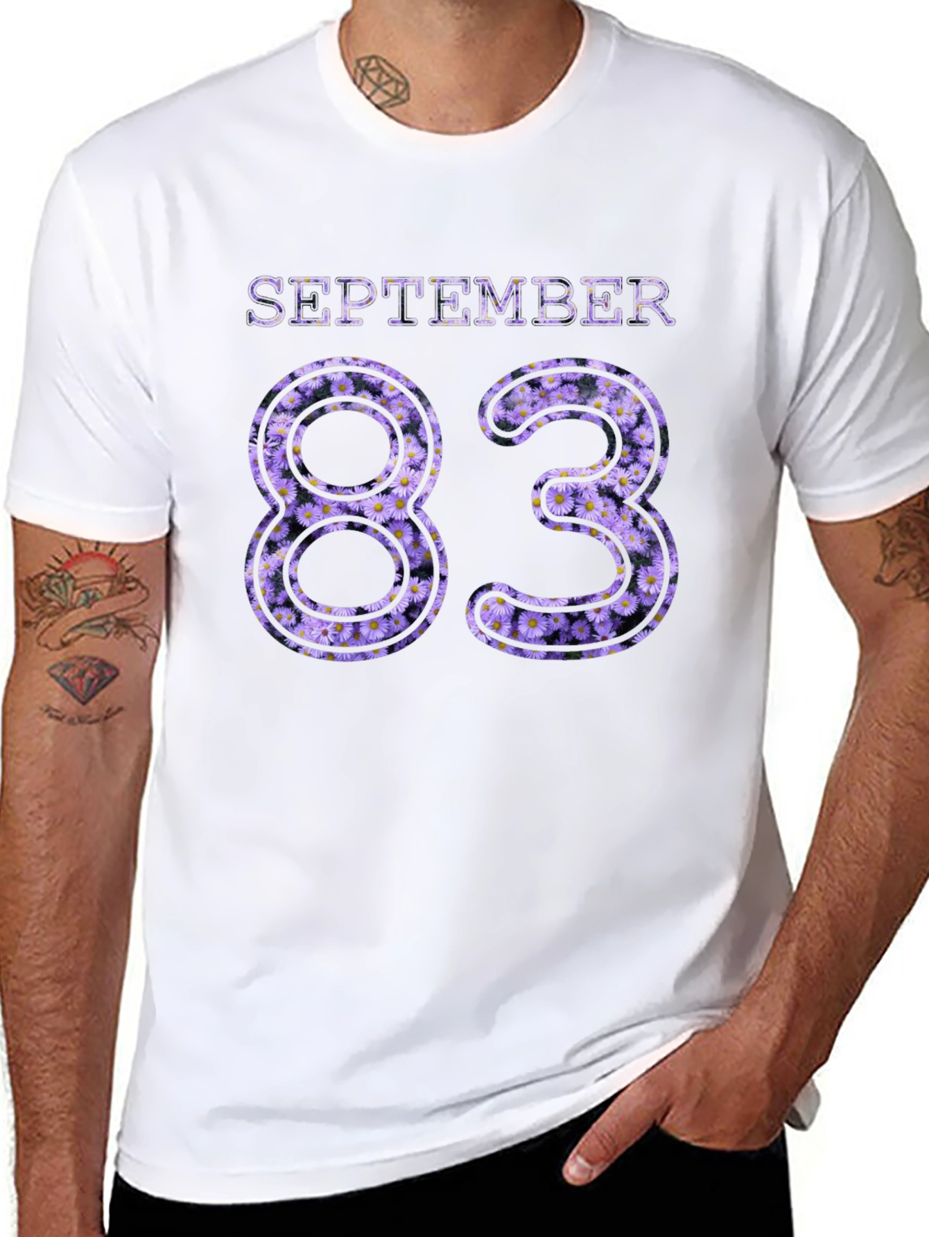 September 83 Floral Birthday Tee