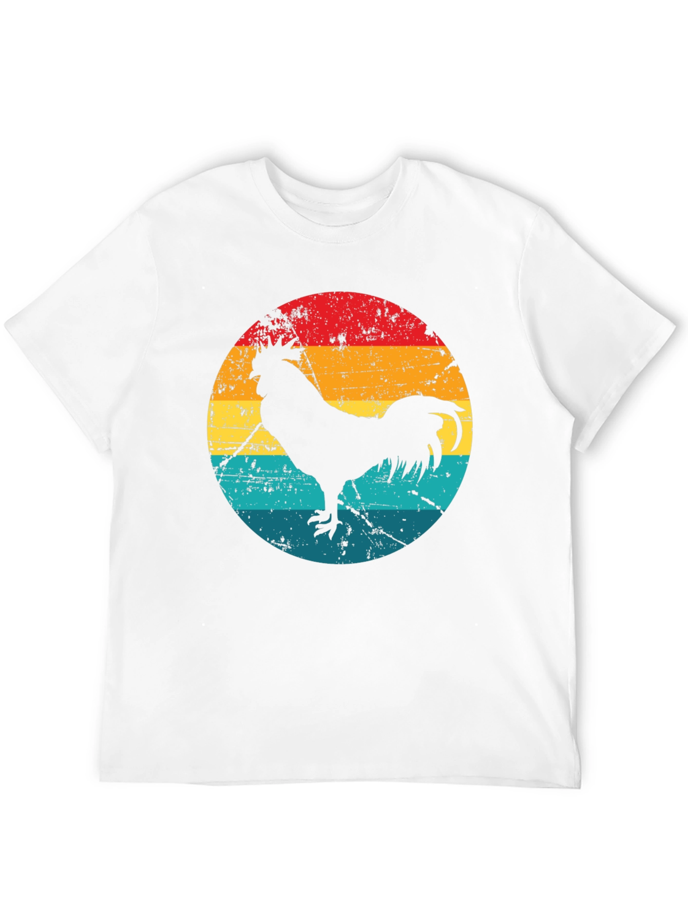 Retro Rooster Graphic Tee - Black