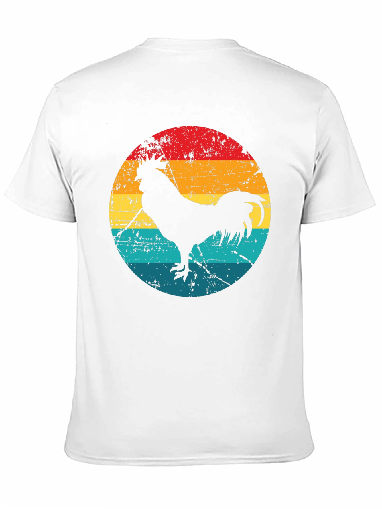 Retro Rooster Graphic Tee - Black