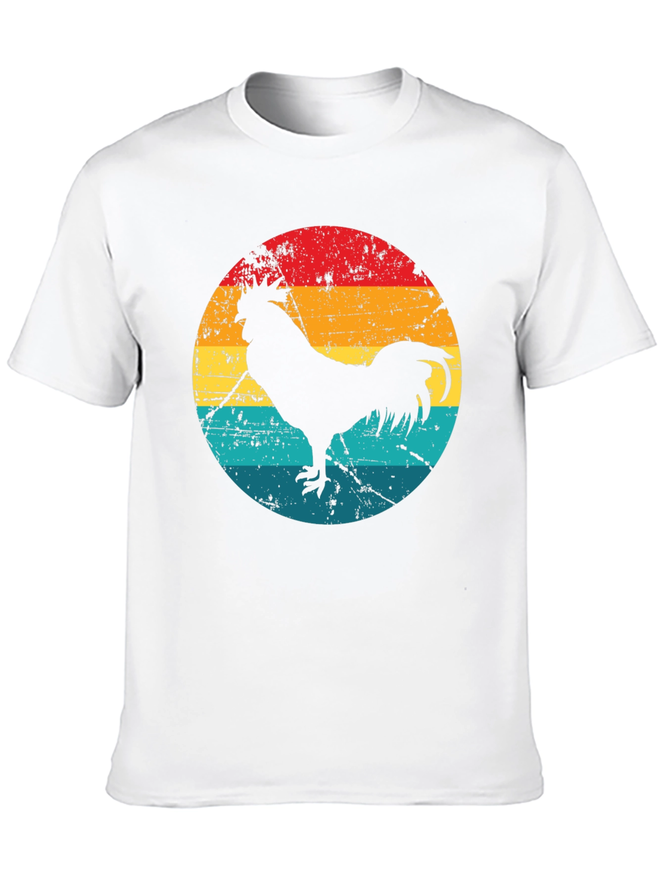 Retro Rooster Graphic Tee - Black