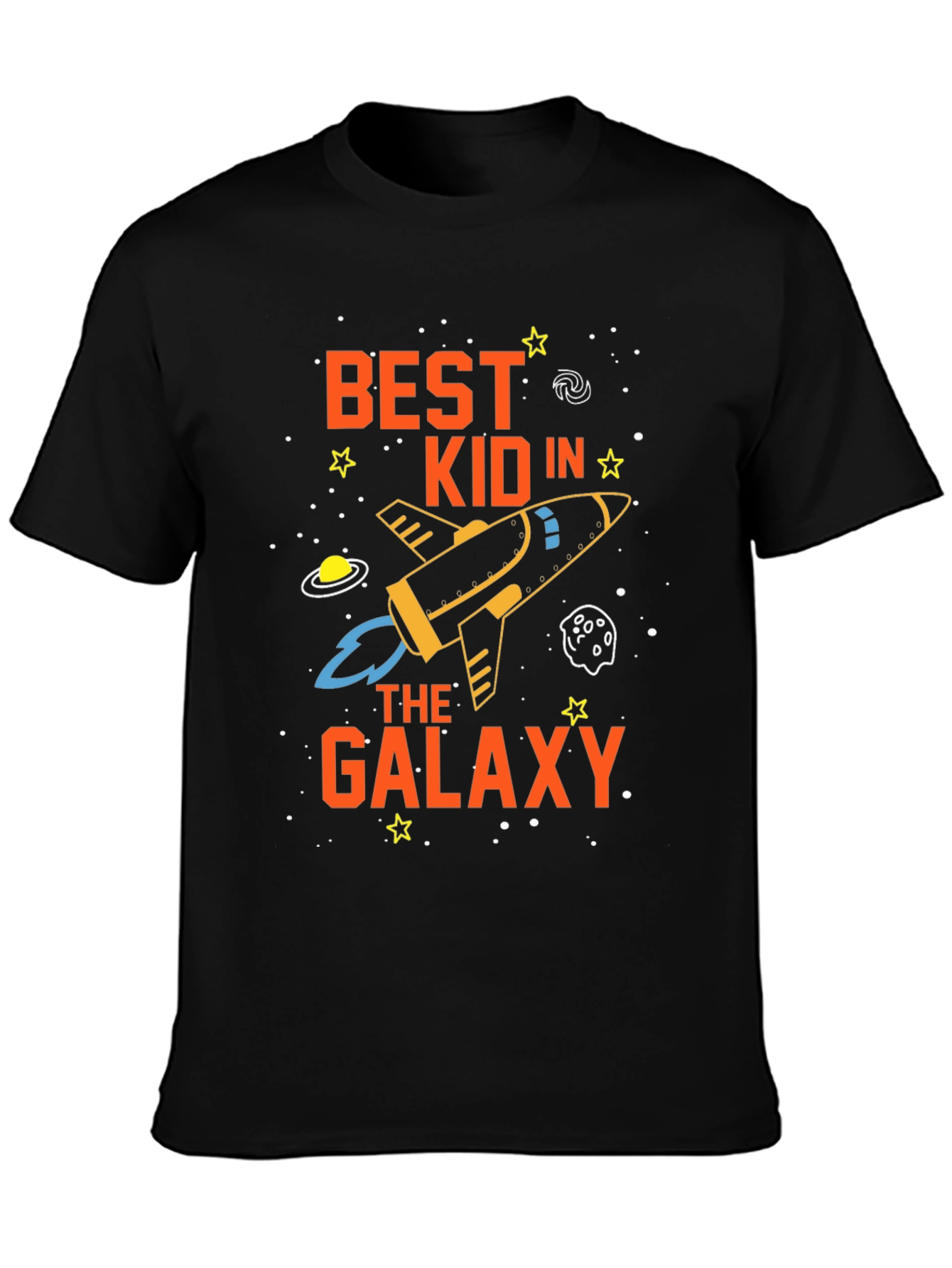Best Kid in the Galaxy Black Graphic Tee Shirt