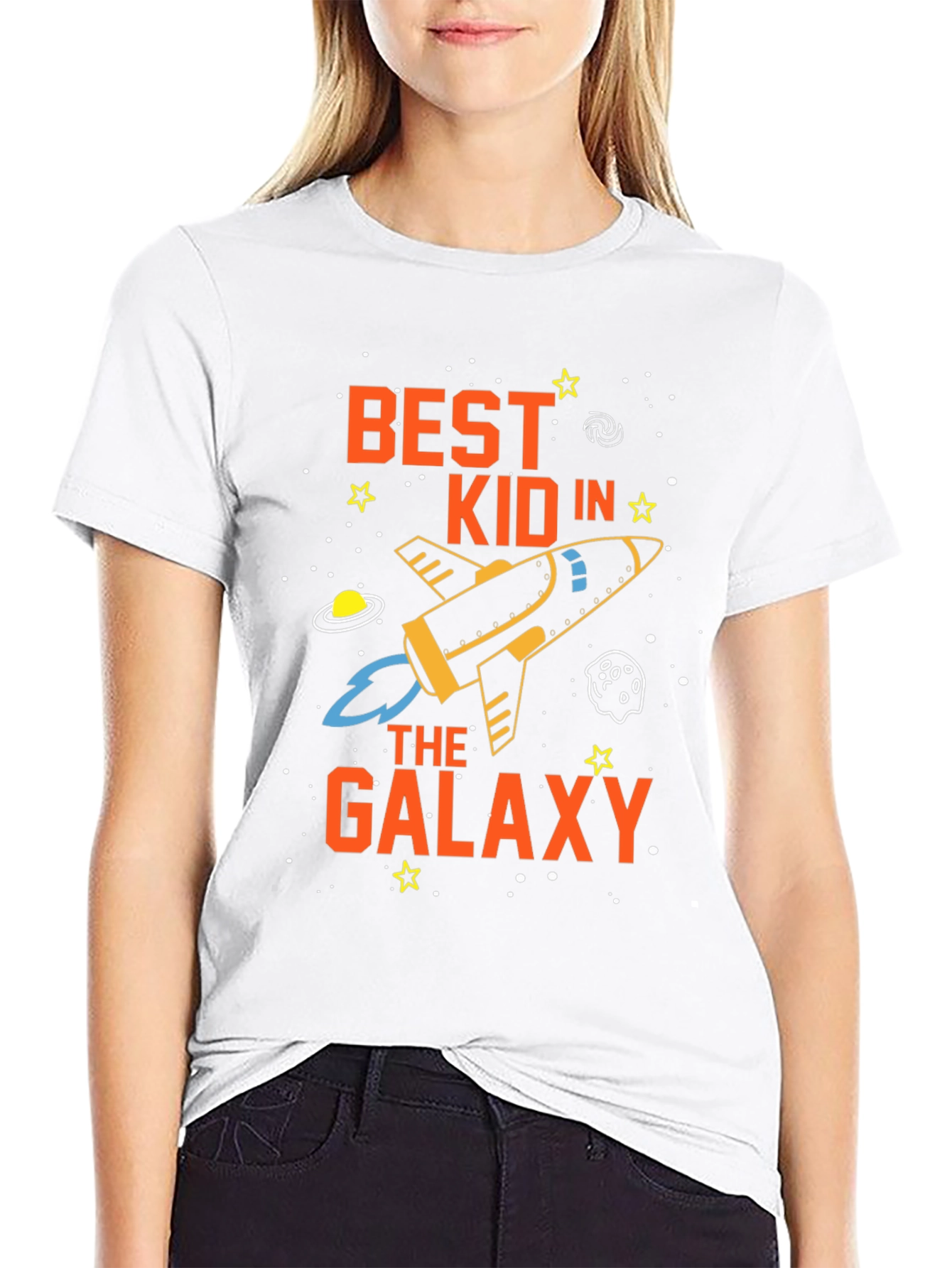 Best Kid in the Galaxy Black Graphic Tee Shirt
