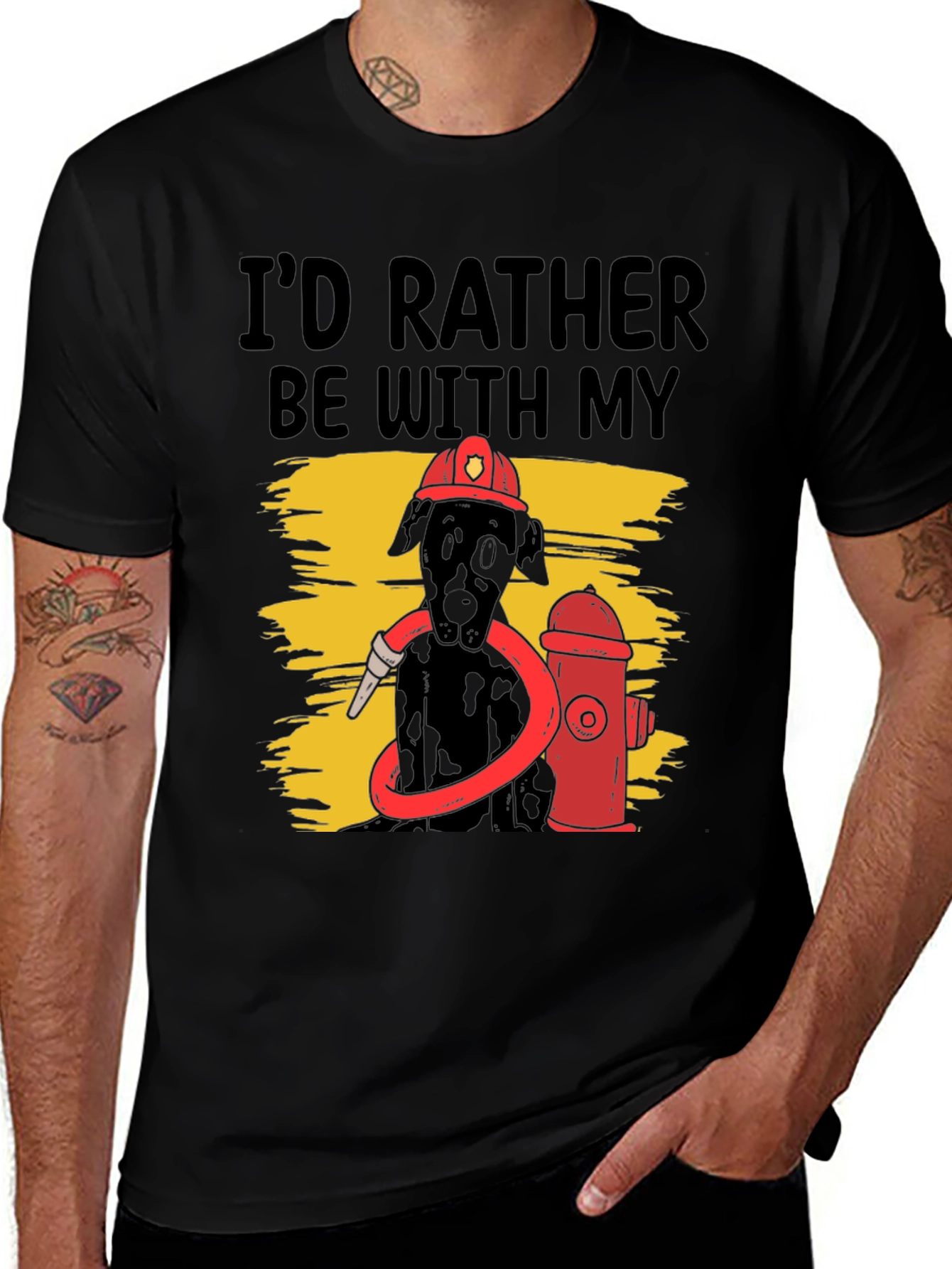 Dog Firefighter Graphic Tee