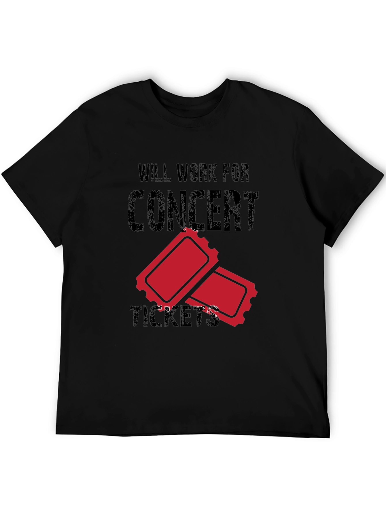 Will Work for Concert Tickets Graphic Tee