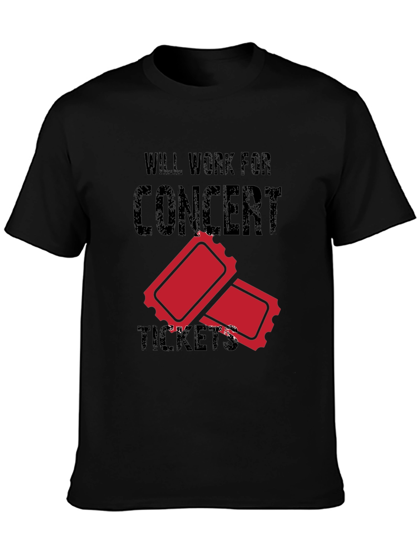 Will Work for Concert Tickets Graphic Tee
