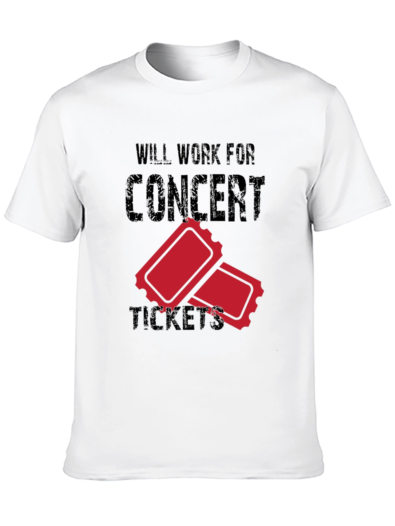 Will Work for Concert Tickets Graphic Tee