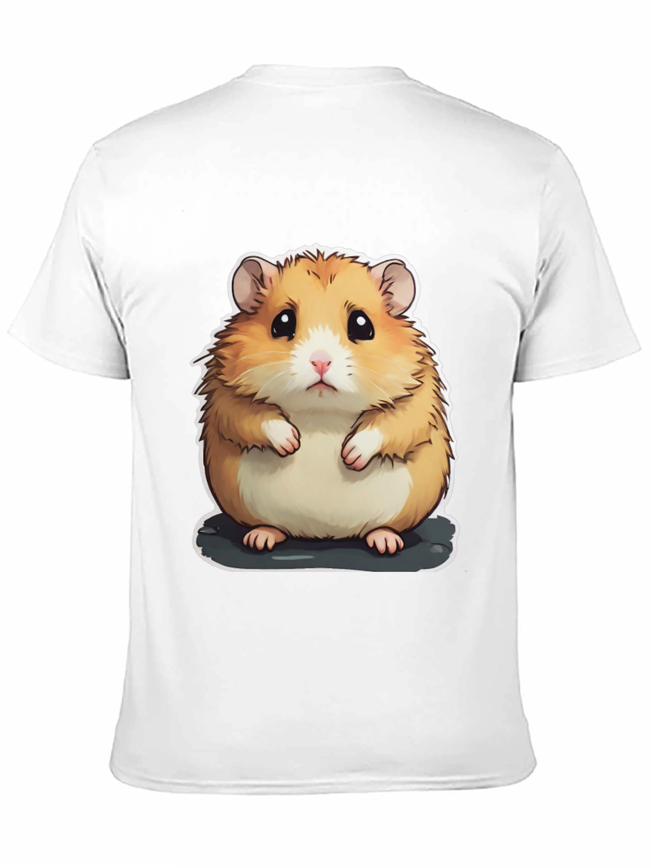 Cute Hamster Graphic Tee - Unisex Black T-Shirt