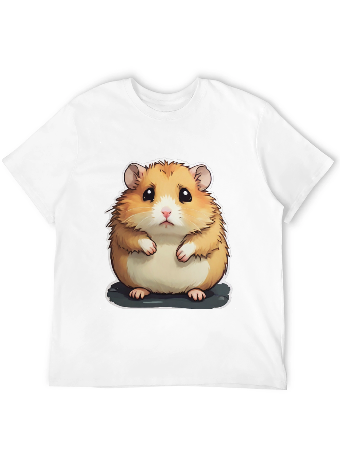 Cute Hamster Graphic Tee - Unisex Black T-Shirt
