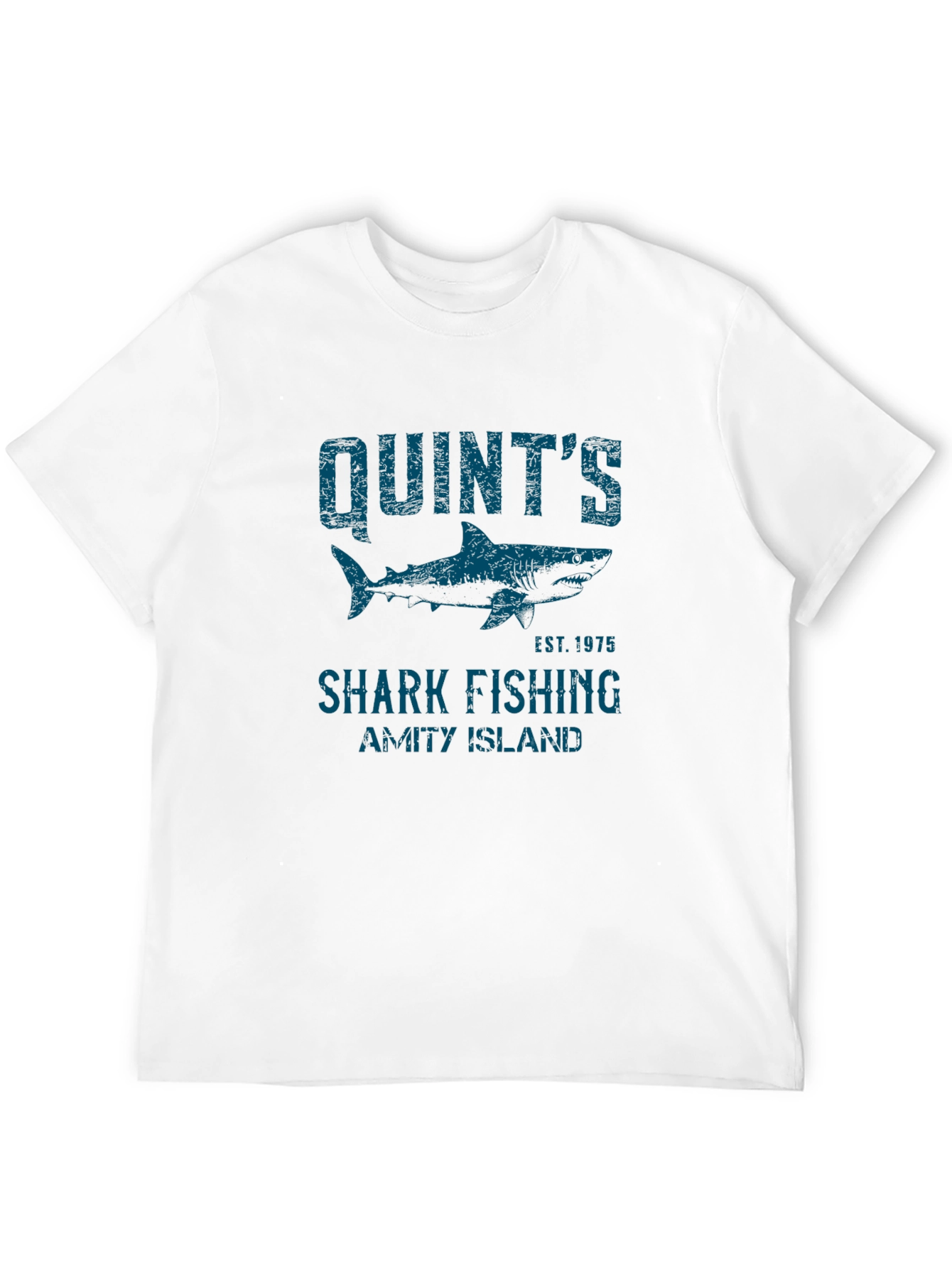 Quints Shark Fishing T-Shirt - Amity Island Est. 1975