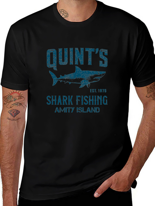 Quints Shark Fishing T-Shirt - Amity Island Est. 1975
