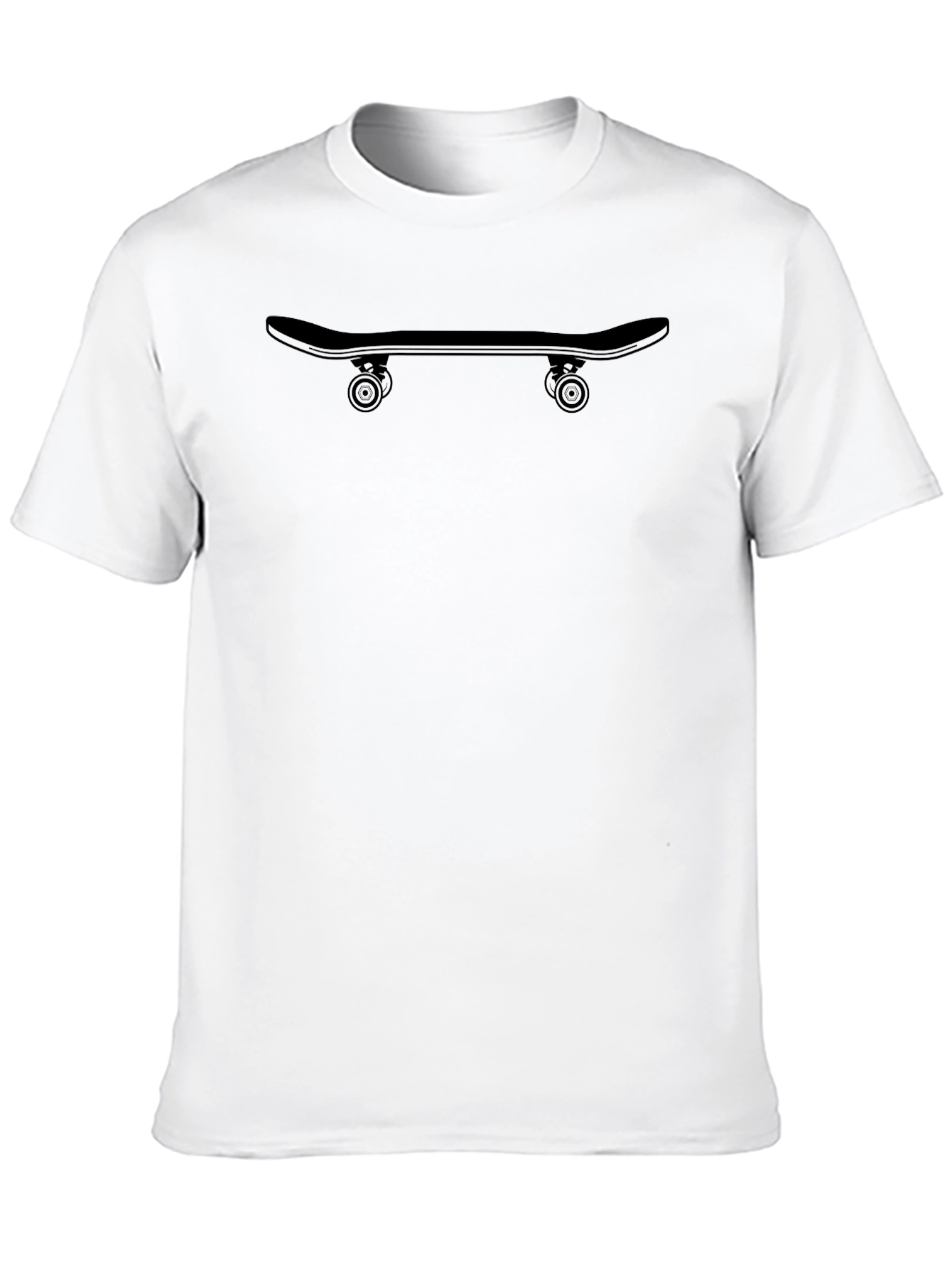 Black Skateboard Graphic Tee - Casual Style