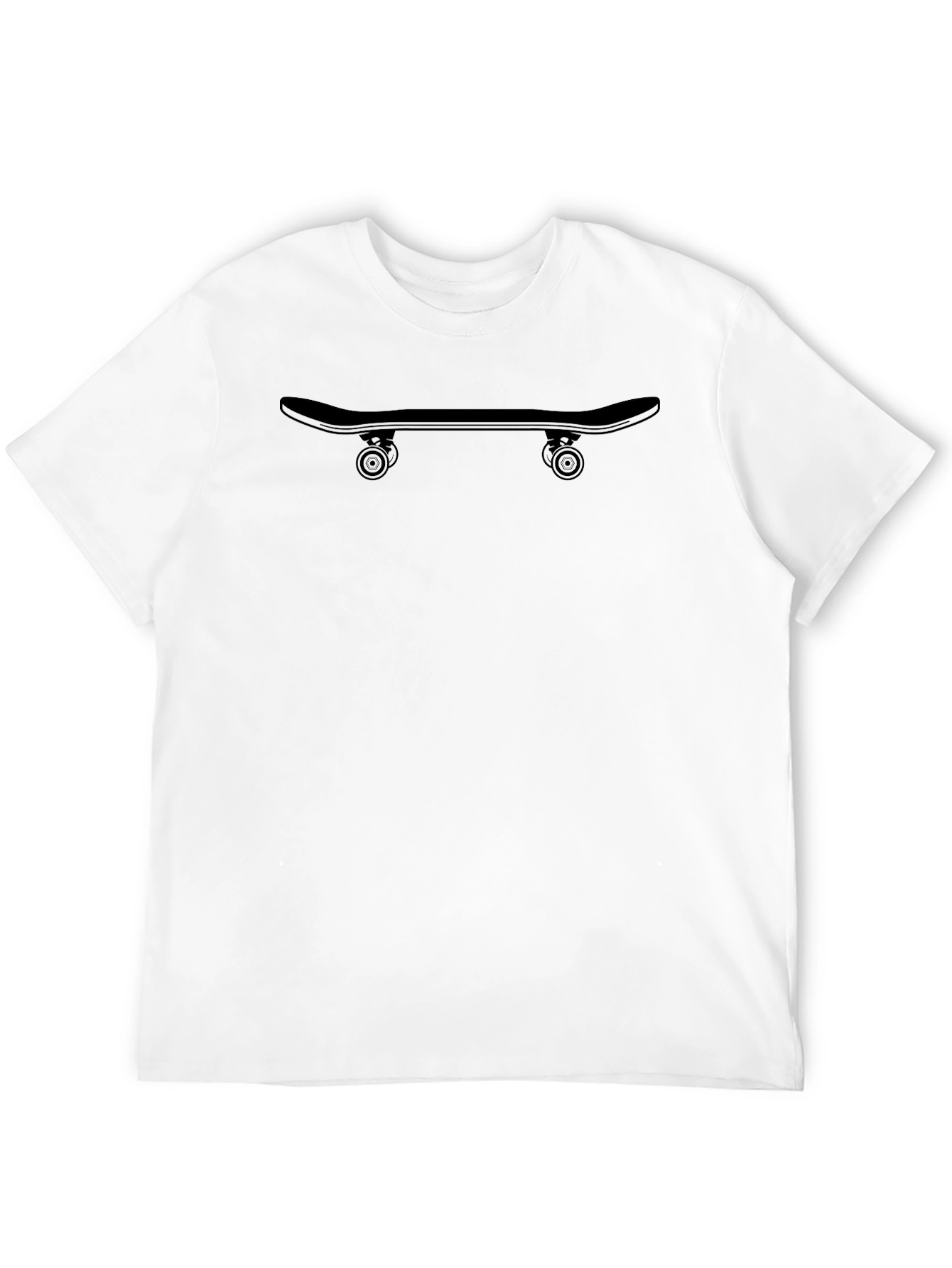 Black Skateboard Graphic Tee - Casual Style