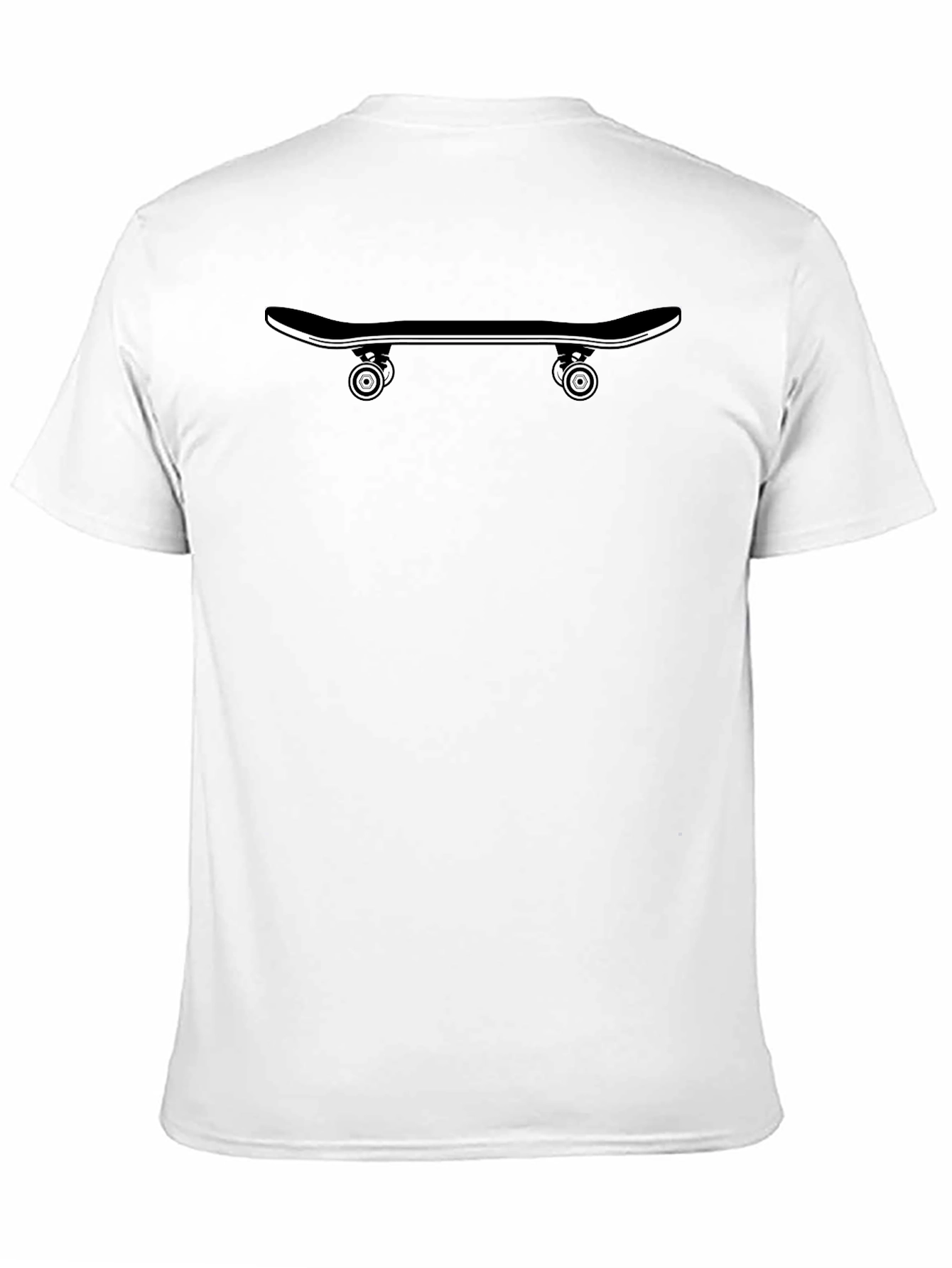 Black Skateboard Graphic Tee - Casual Style
