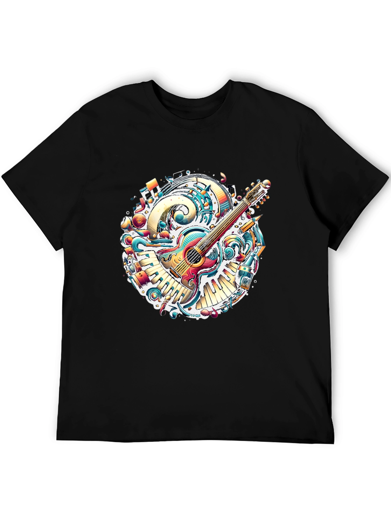 Musical Guitar T-Shirt - Vivid Graphic Tee