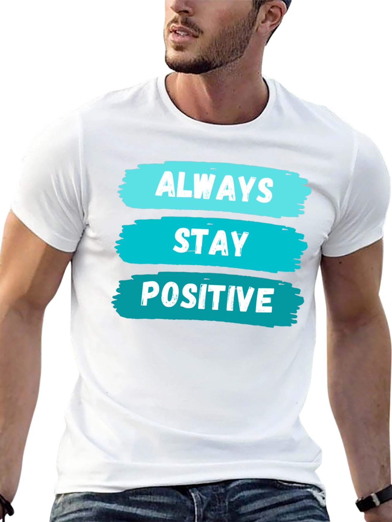 Always Stay Positive Graphic T-Shirt - Black