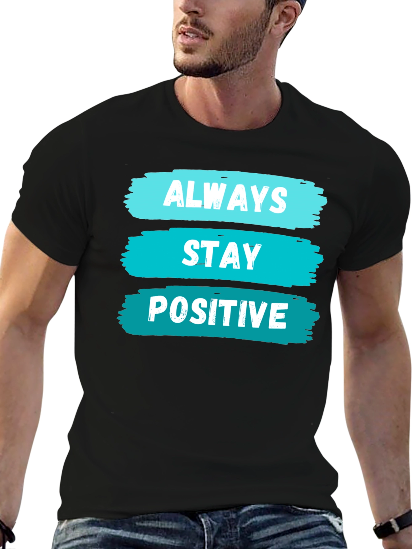 Always Stay Positive Graphic T-Shirt - Black