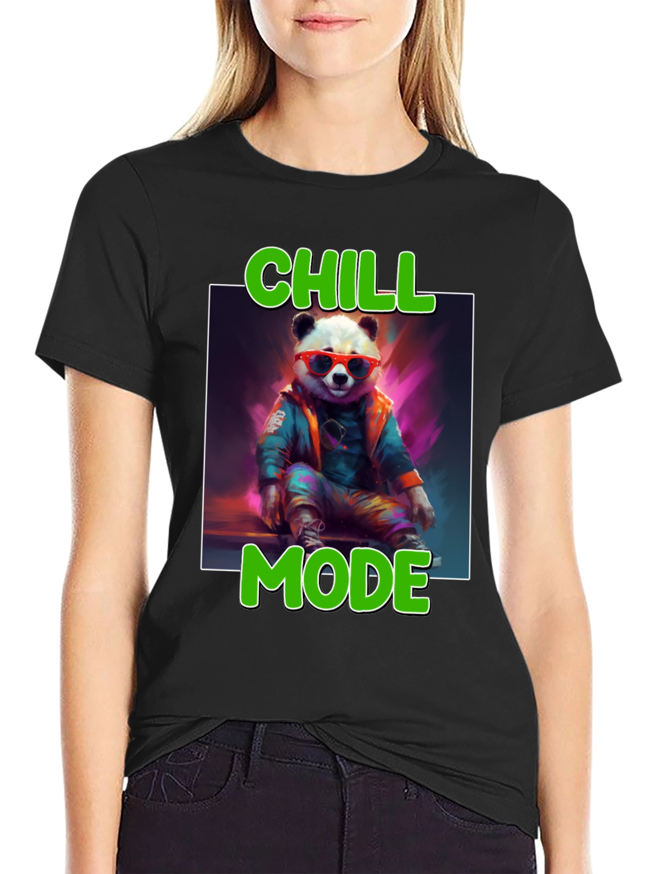 Chill Mode Panda Graphic Tee