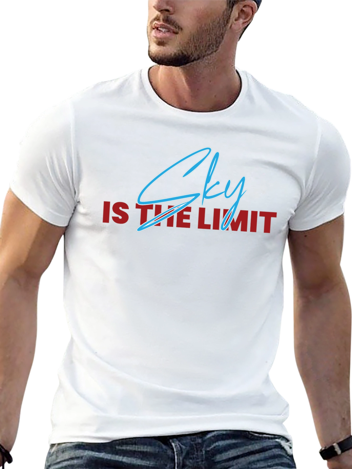 Sky is the Limit Black Graphic Tee