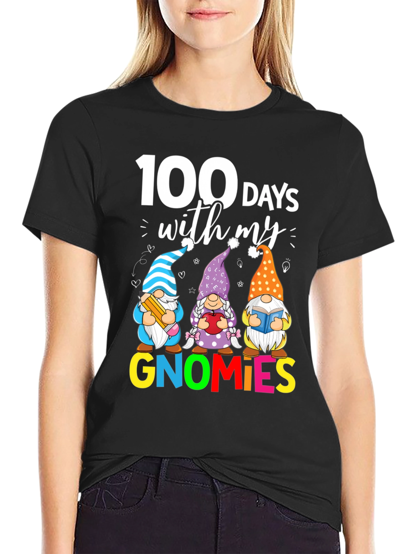 100 Days of School Gnome T-Shirt