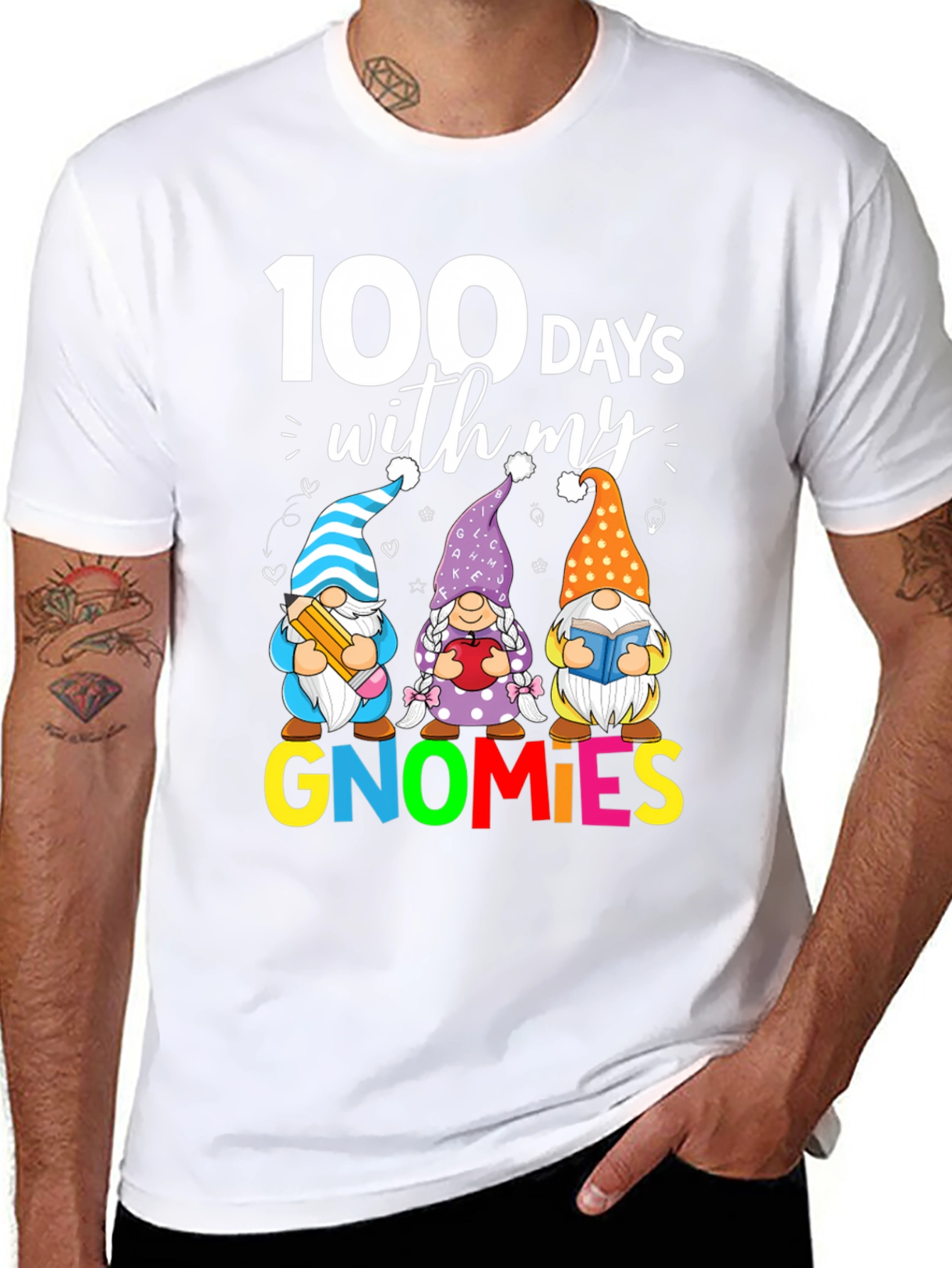 100 Days of School Gnome T-Shirt