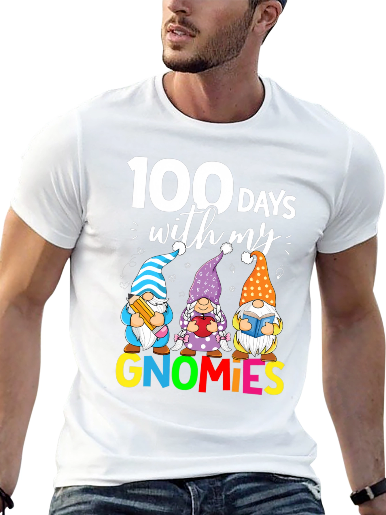 100 Days of School Gnome T-Shirt