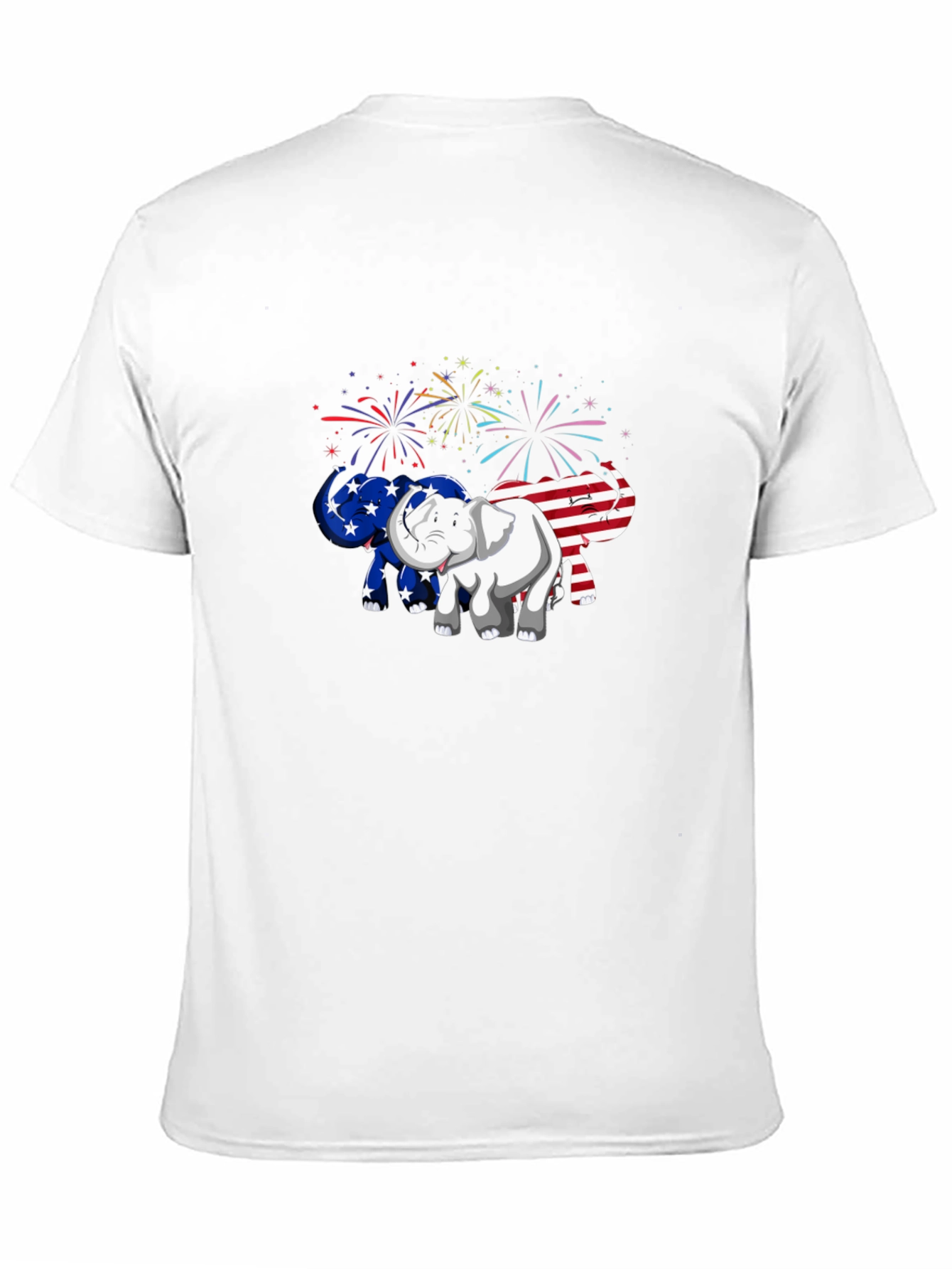Patriotic Elephant Graphic Tee - USA Pride