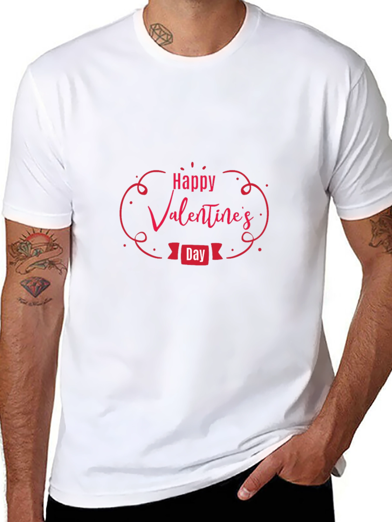 Valentines Day Graphic Tee - Black