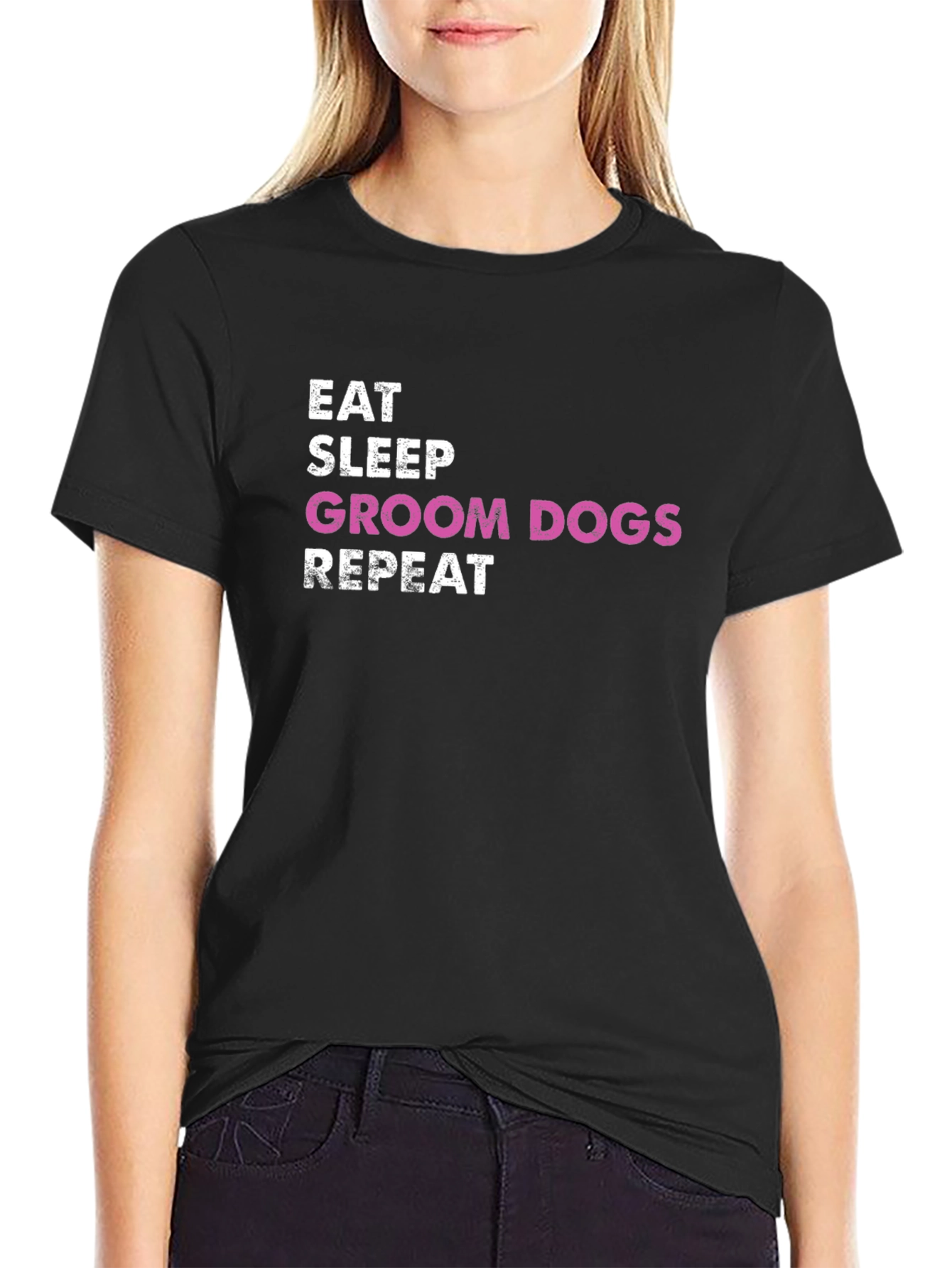 Eat Sleep Groom Dogs Repeat T-Shirt